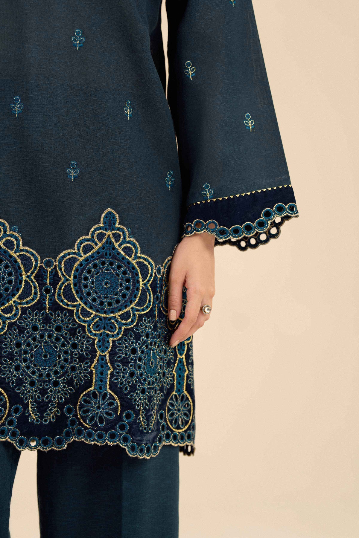 3 Piece - Embroidered Suit - PW25-490 for Women - Pret Collection | Nishat | Shop Online