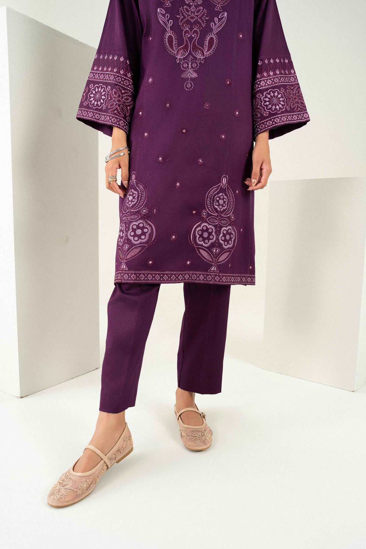 3 Piece - Embroidered Suit - PW25-498 for Women - Pret Collection | Nishat | Shop Online
