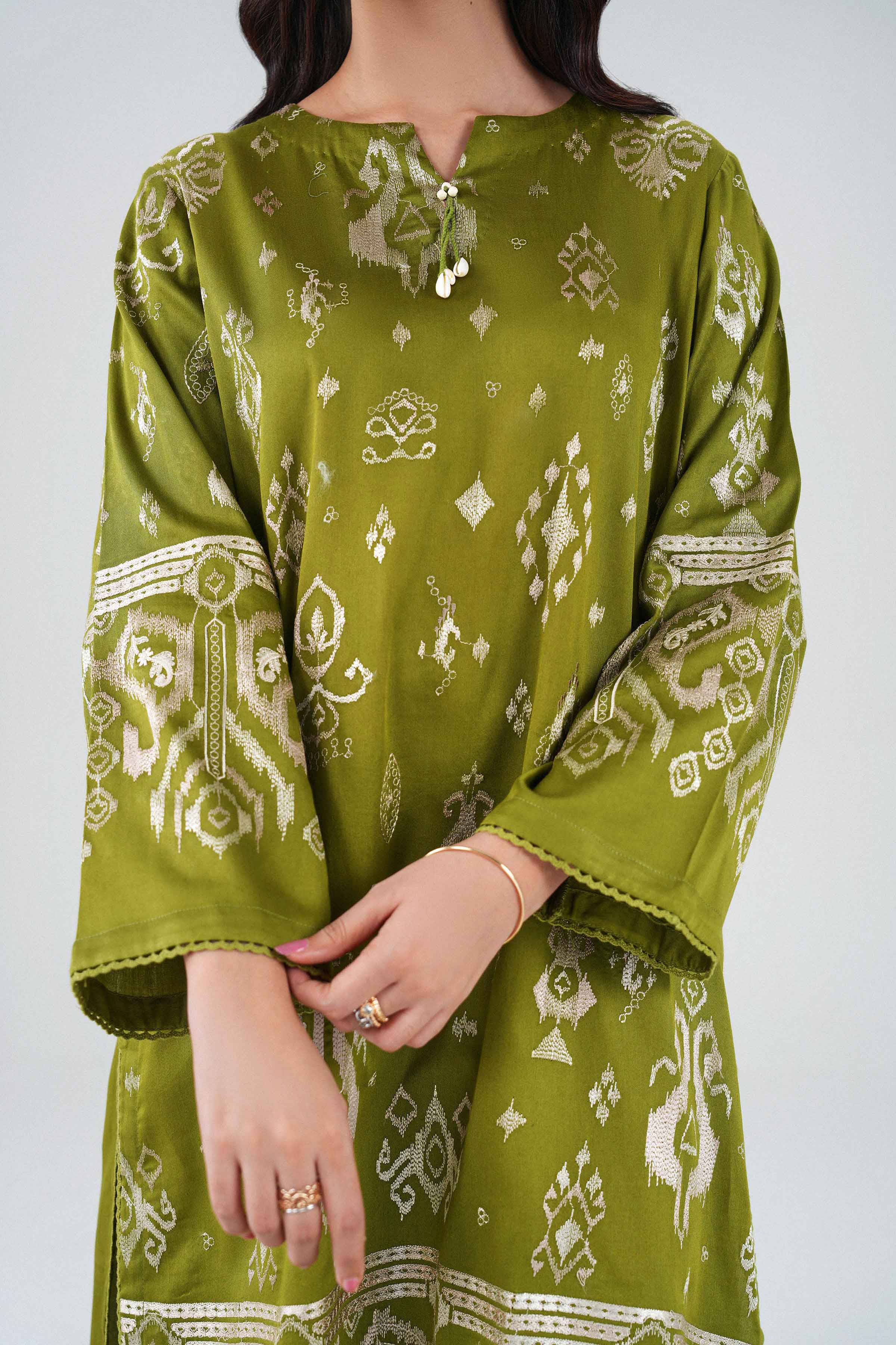 3 Piece - Printed Embroidered Suit - PW25-501 for Women - Pret Collection | Nishat | Shop Online