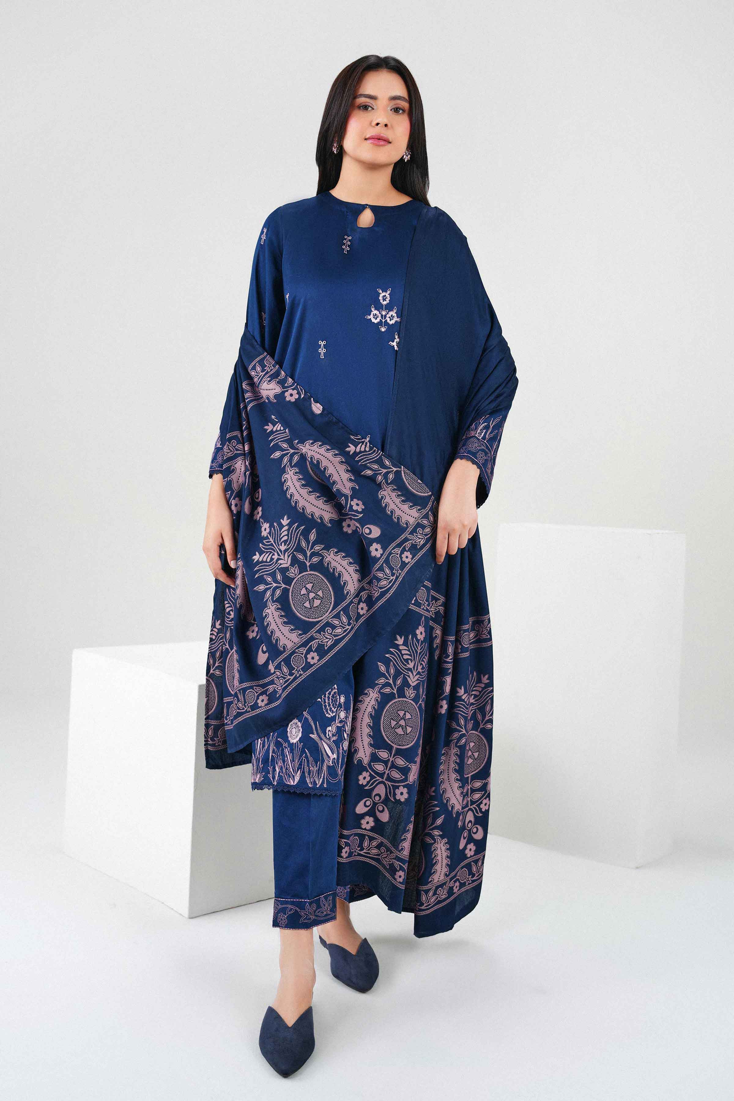3 Piece - Embroidered Suit - PW25-503 for Women - Pret Collection | Nishat | Shop Online