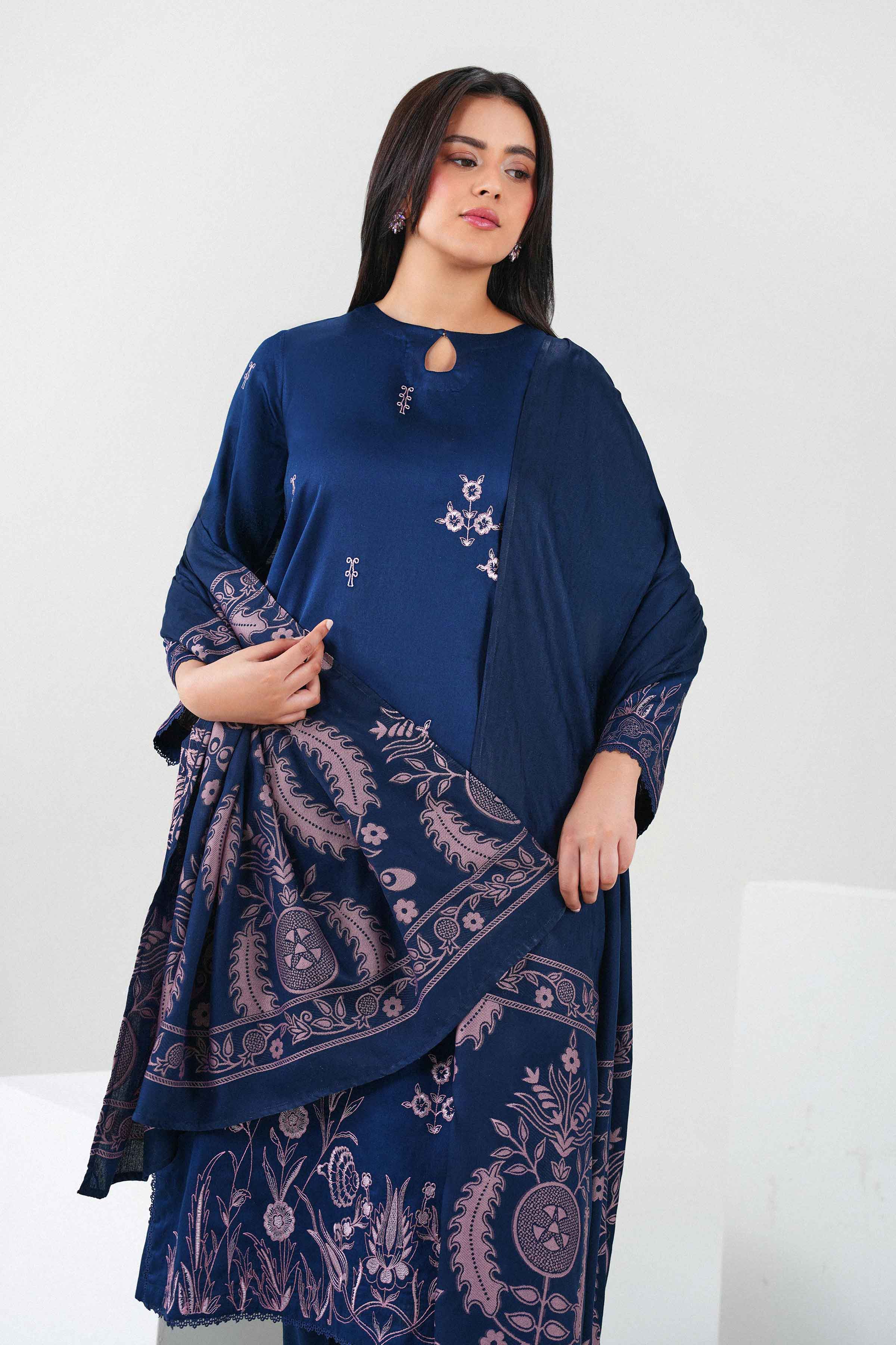 3 Piece - Embroidered Suit - PW25-503 for Women - Pret Collection | Nishat | Shop Online