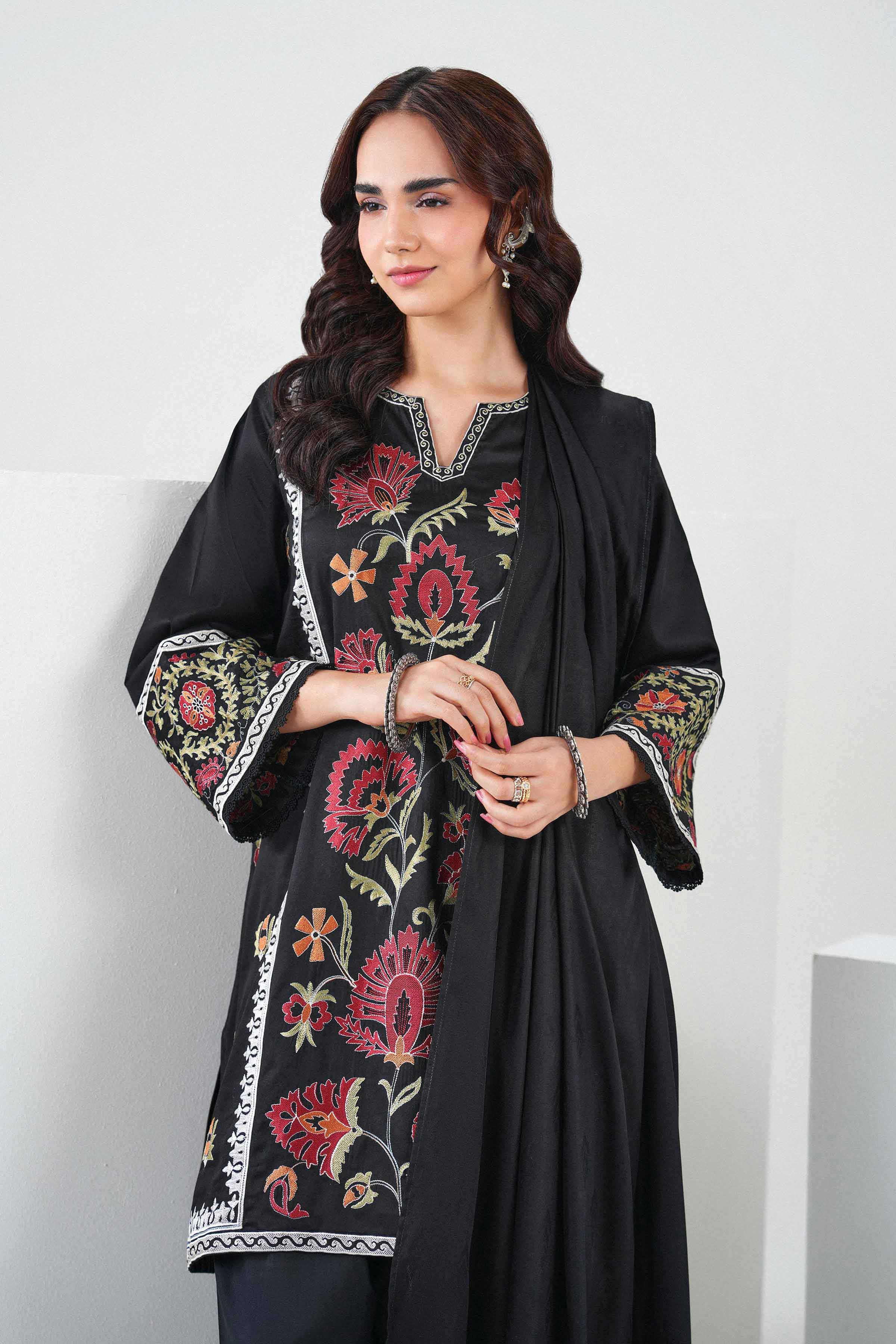 3 Piece - Embroidered Suit - PW25-504 for Women - Pret Collection | Nishat | Shop Online