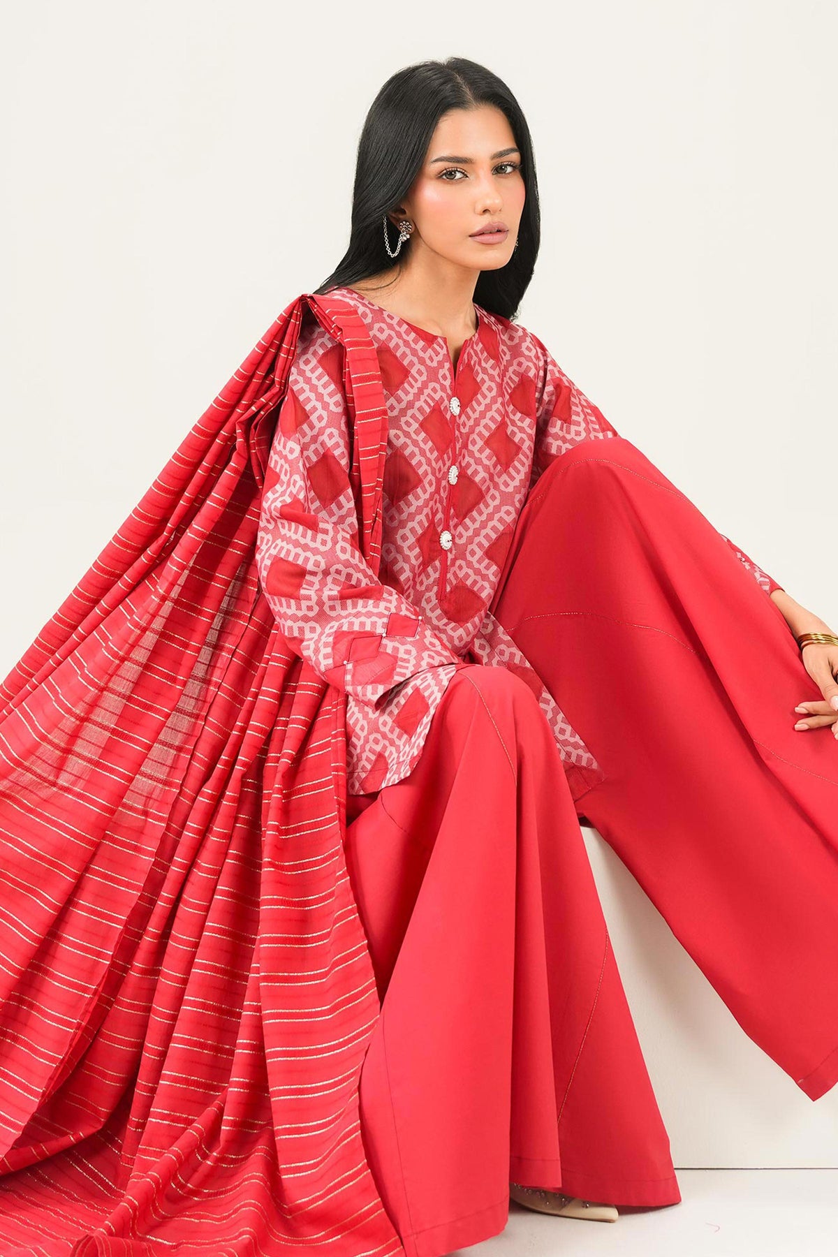3 Piece - Printed Suit - PW25-523 for Women - Pret Collection | Nishat | Shop Online