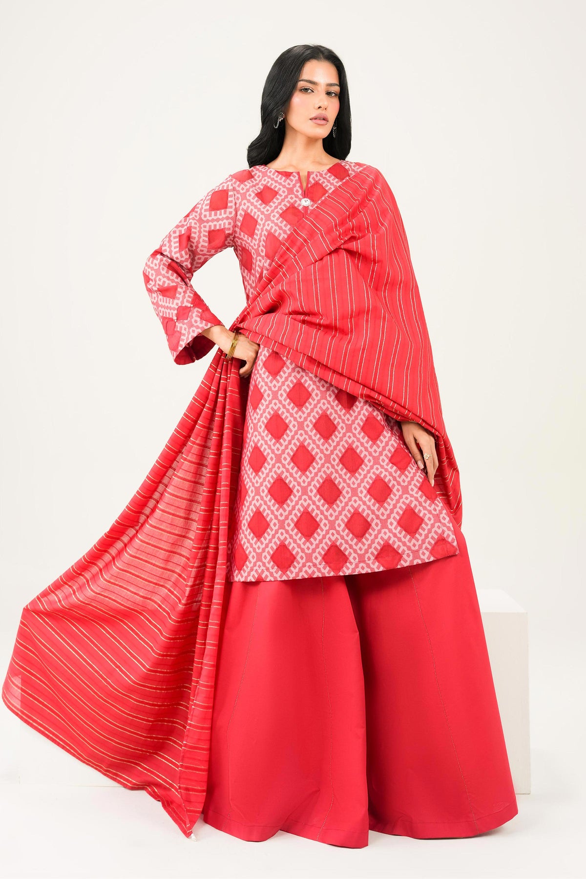 3 Piece - Printed Suit - PW25-523 for Women - Pret Collection | Nishat | Shop Online