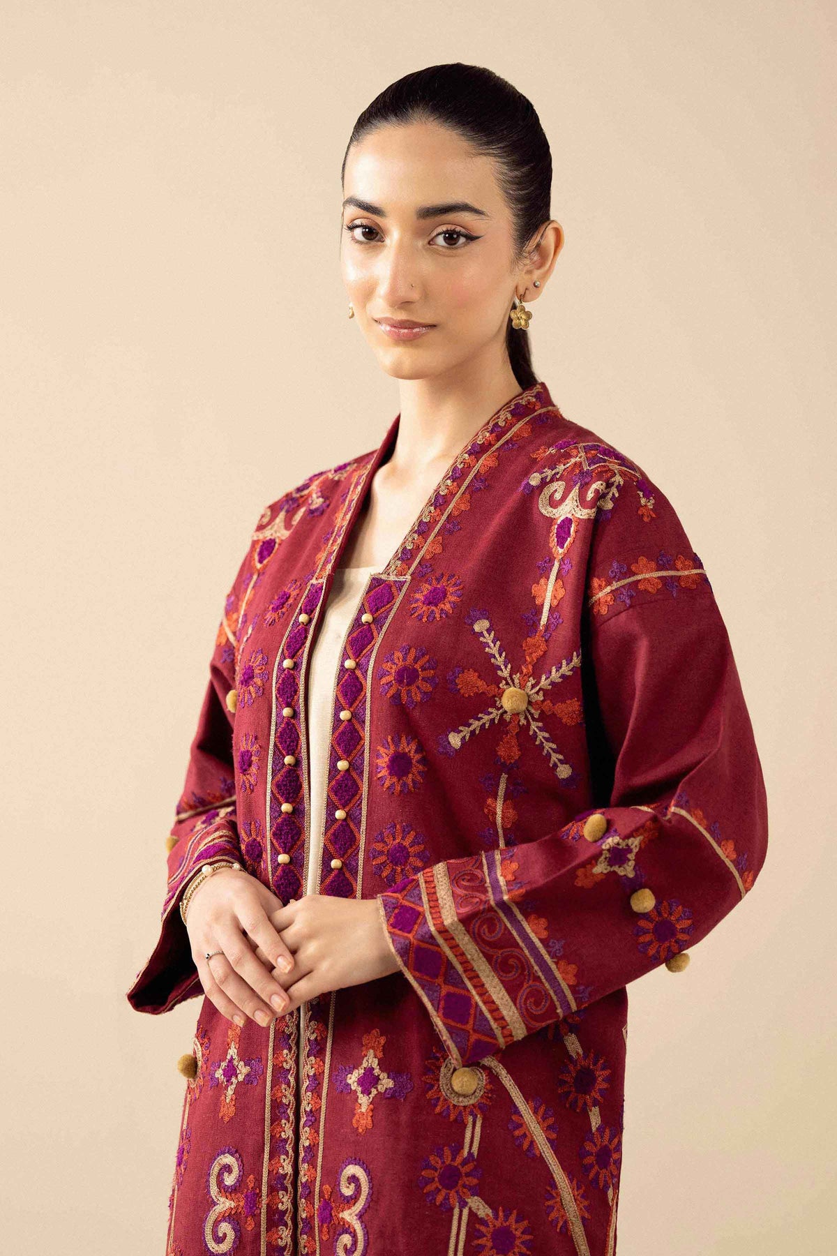 Embroidered Jacket - PW25-543 for Women - Pret Collection | Nishat | Shop Online