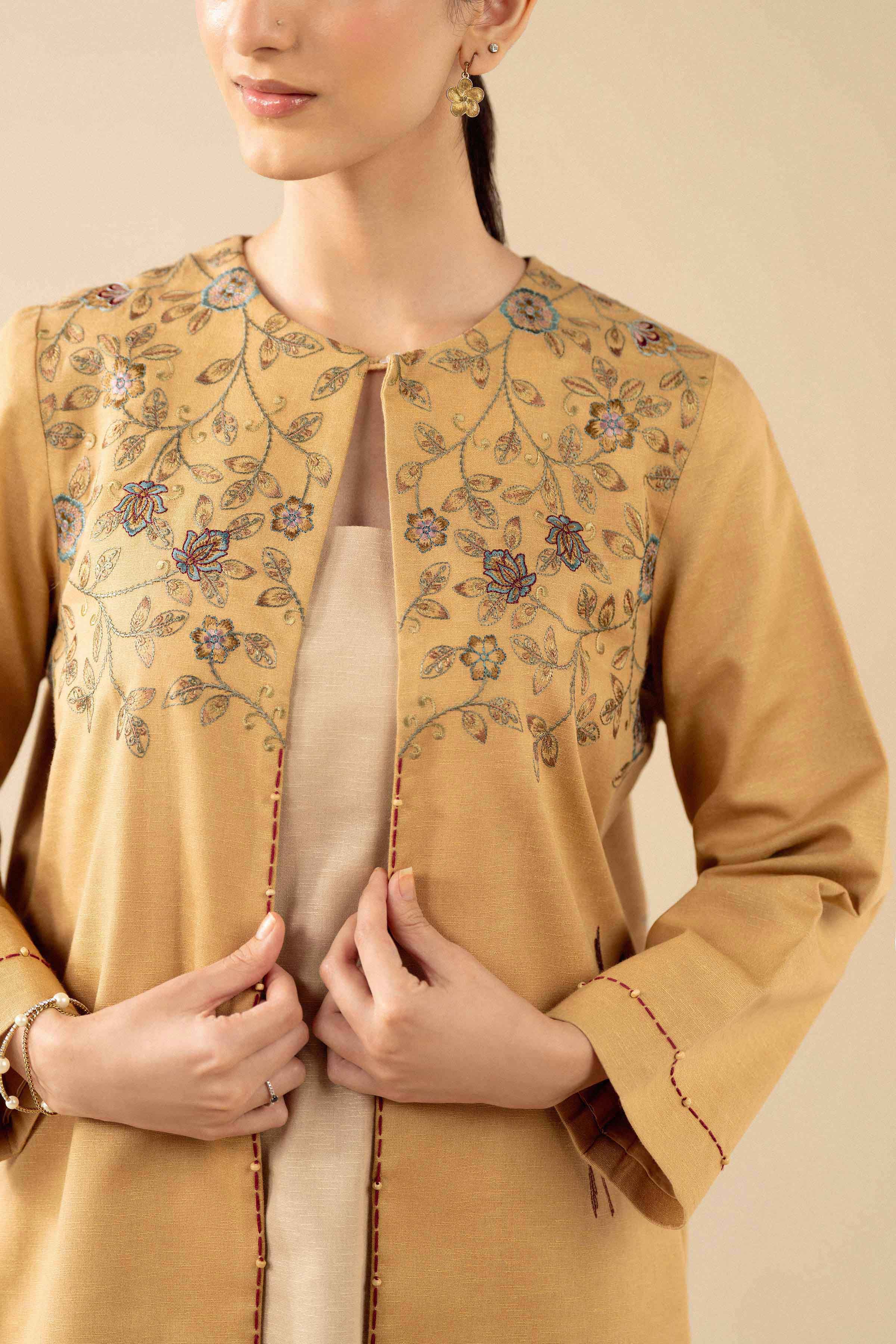 Embroidered Jacket - PW25-546 for Women - Pret Collection | Nishat | Shop Online