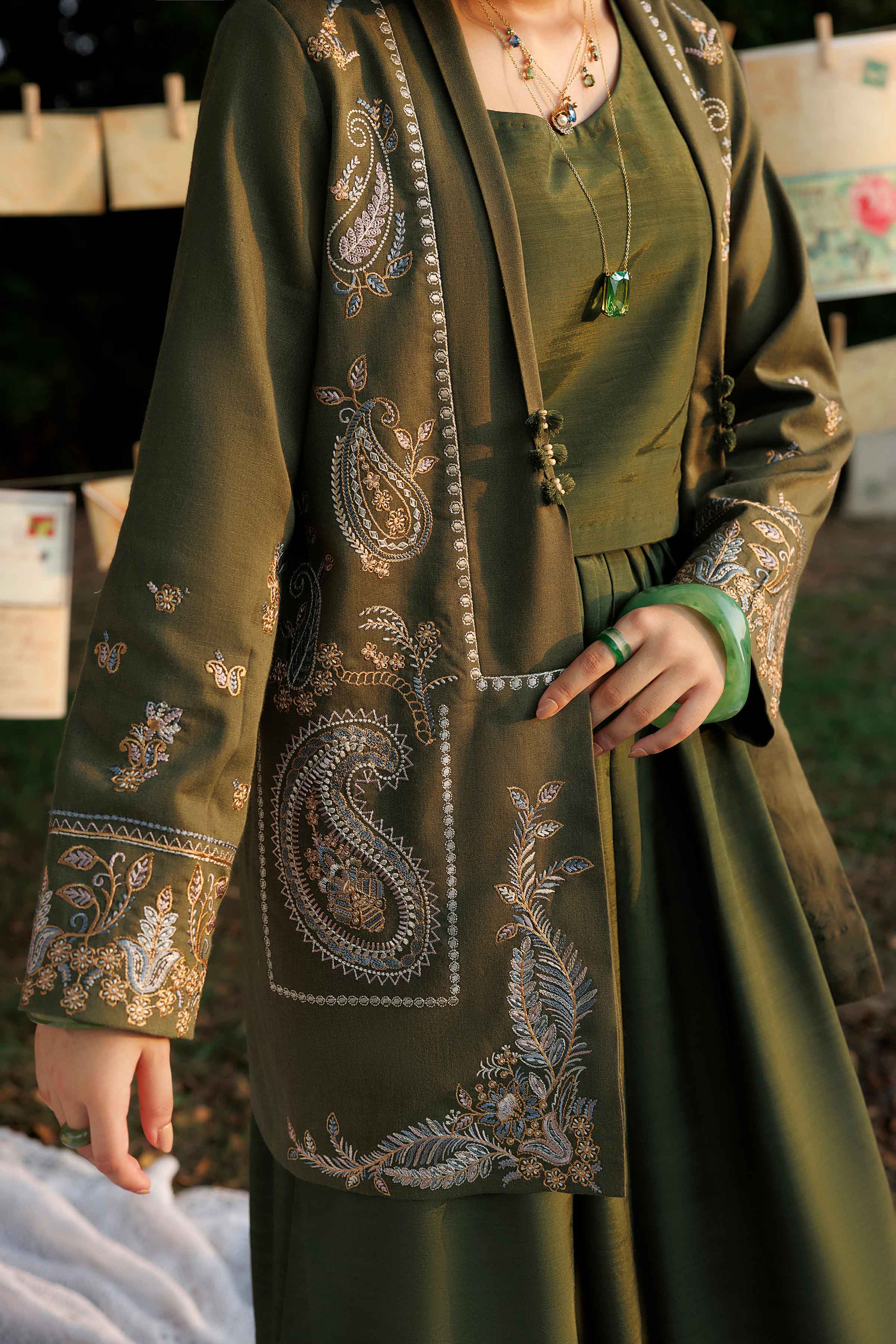 Embroidered Jacket - PW25-547 for Women - Pret Collection | Nishat | Shop Online