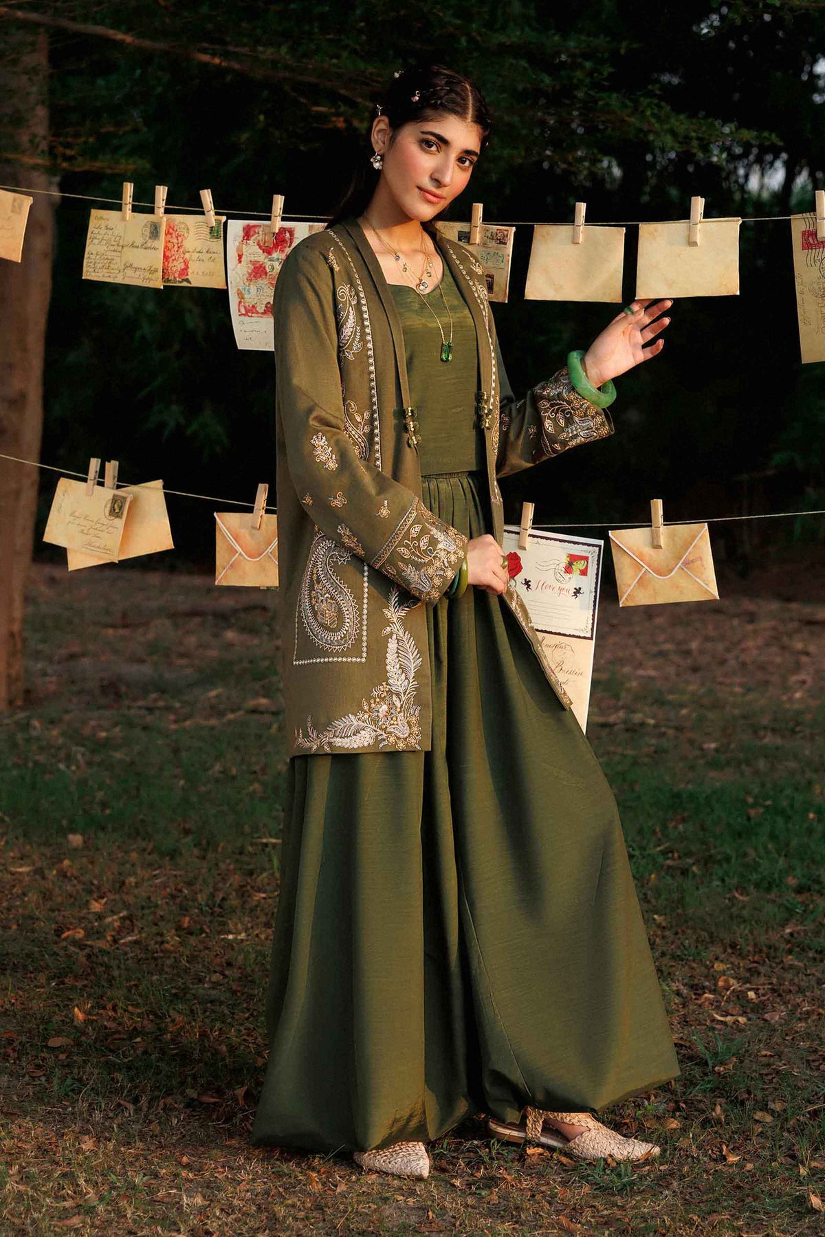 Embroidered Jacket - PW25-547 for Women - Pret Collection | Nishat | Shop Online