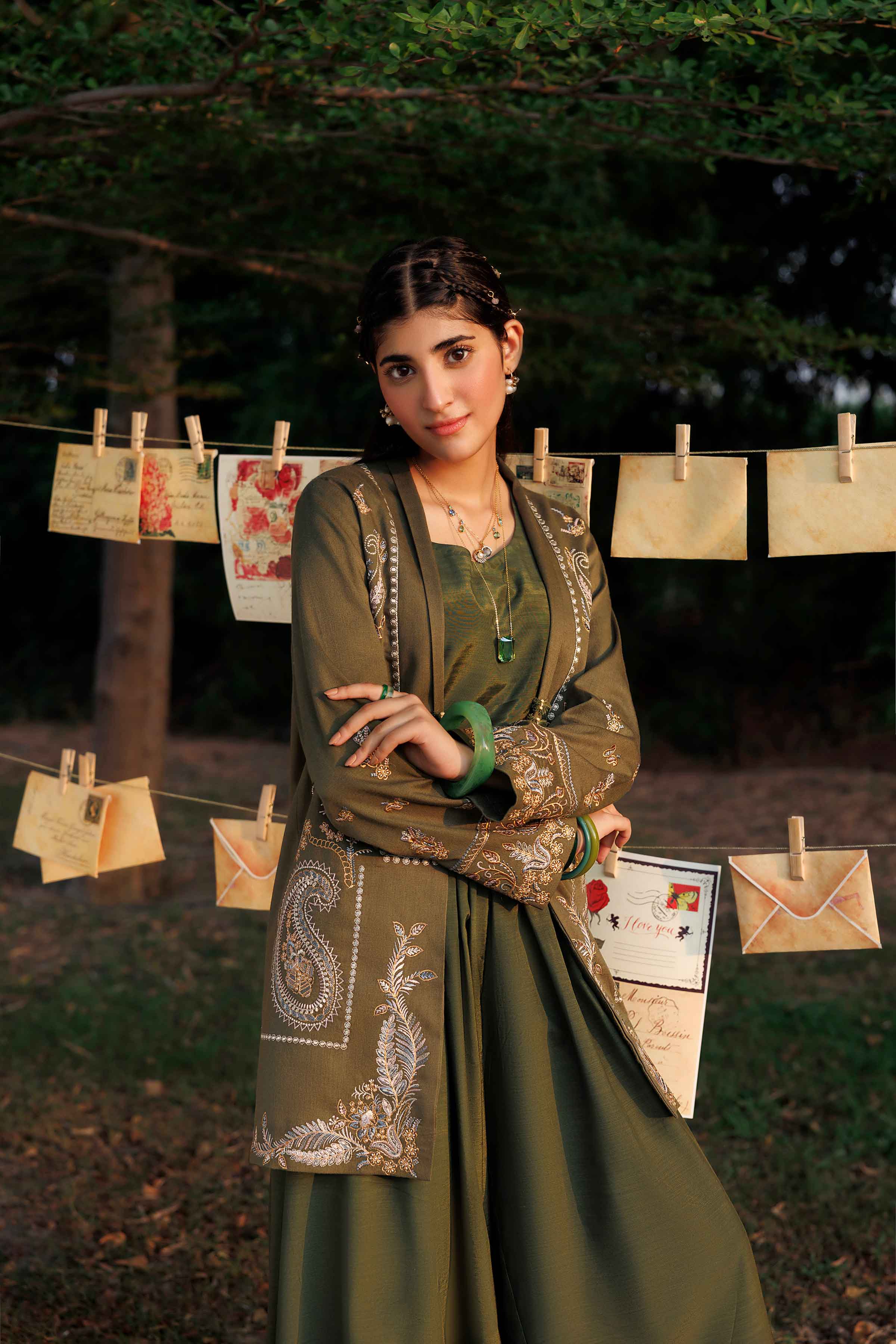 Embroidered Jacket - PW25-547 for Women - Pret Collection | Nishat | Shop Online