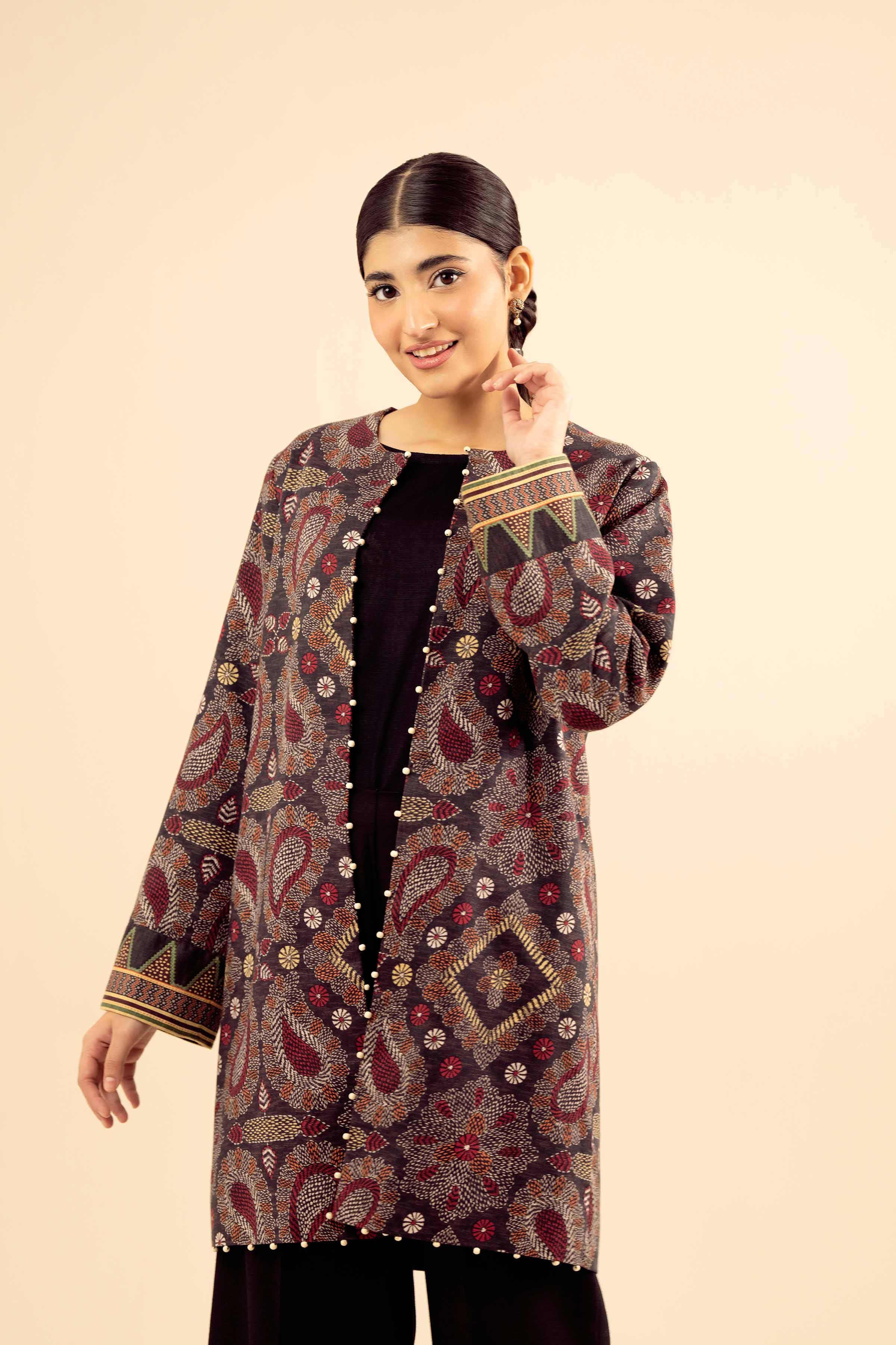 Printed Jacket - PW25-559 for Women - Pret Collection | Nishat | Shop Online