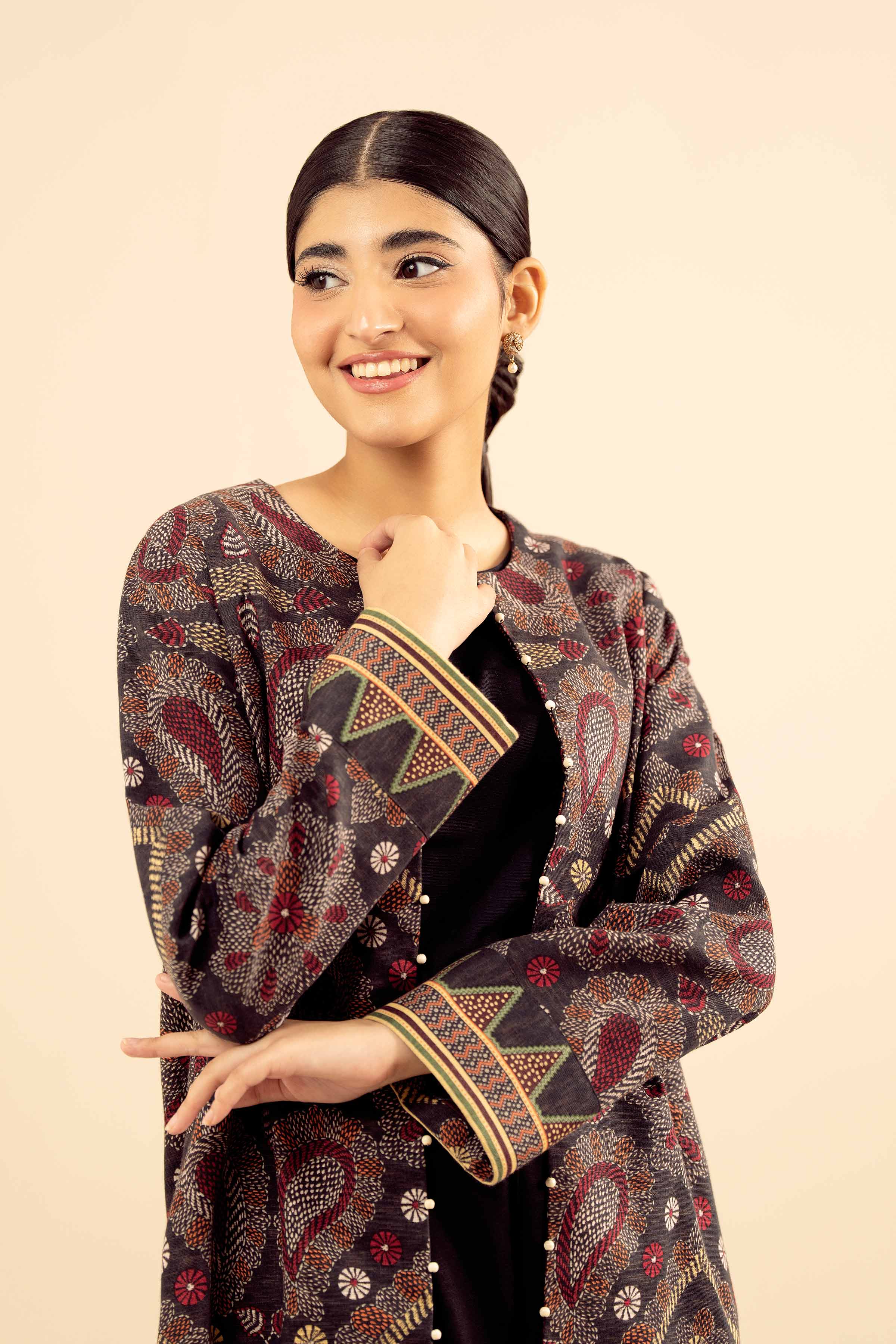 Printed Jacket - PW25-559 for Women - Pret Collection | Nishat | Shop Online