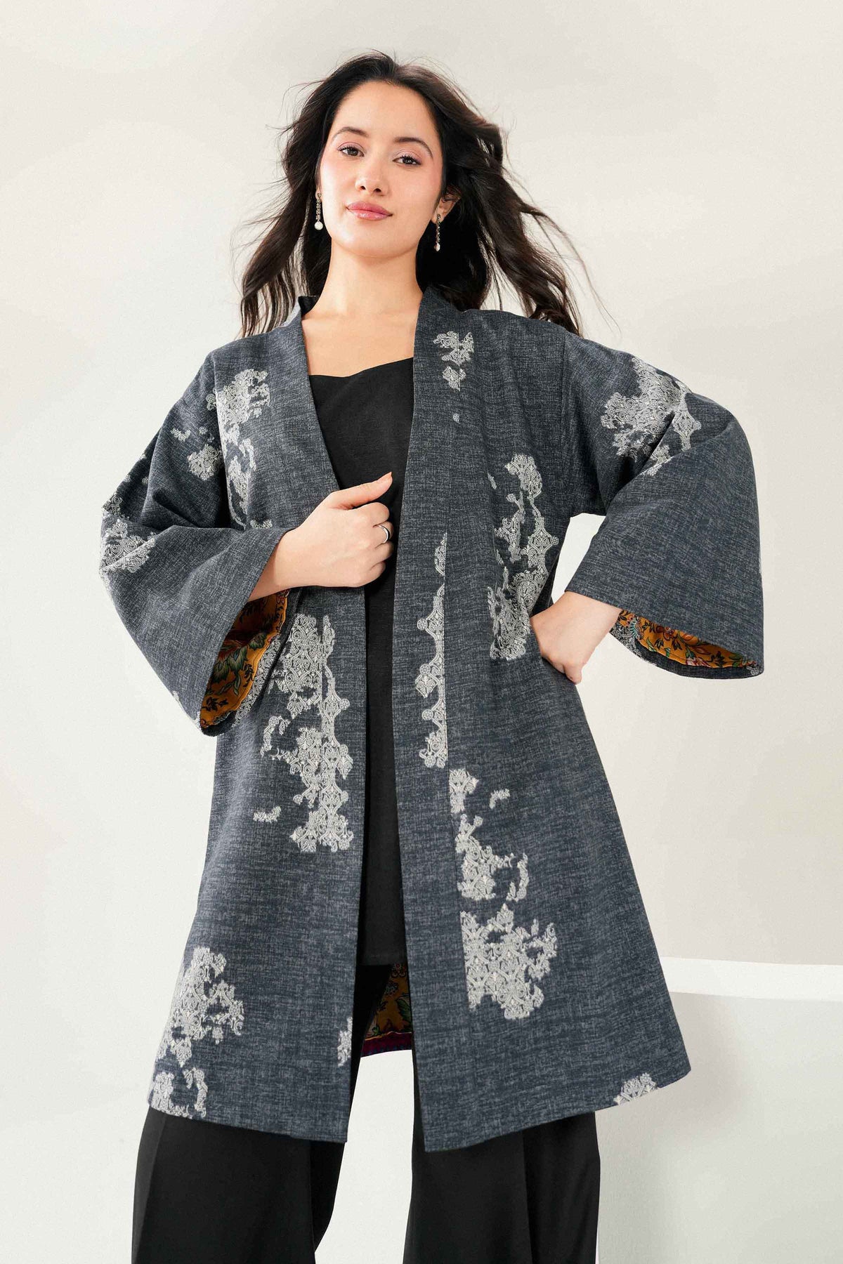Printed Jacket - PW25-561 for Women - Pret Collection | Nishat | Shop Online