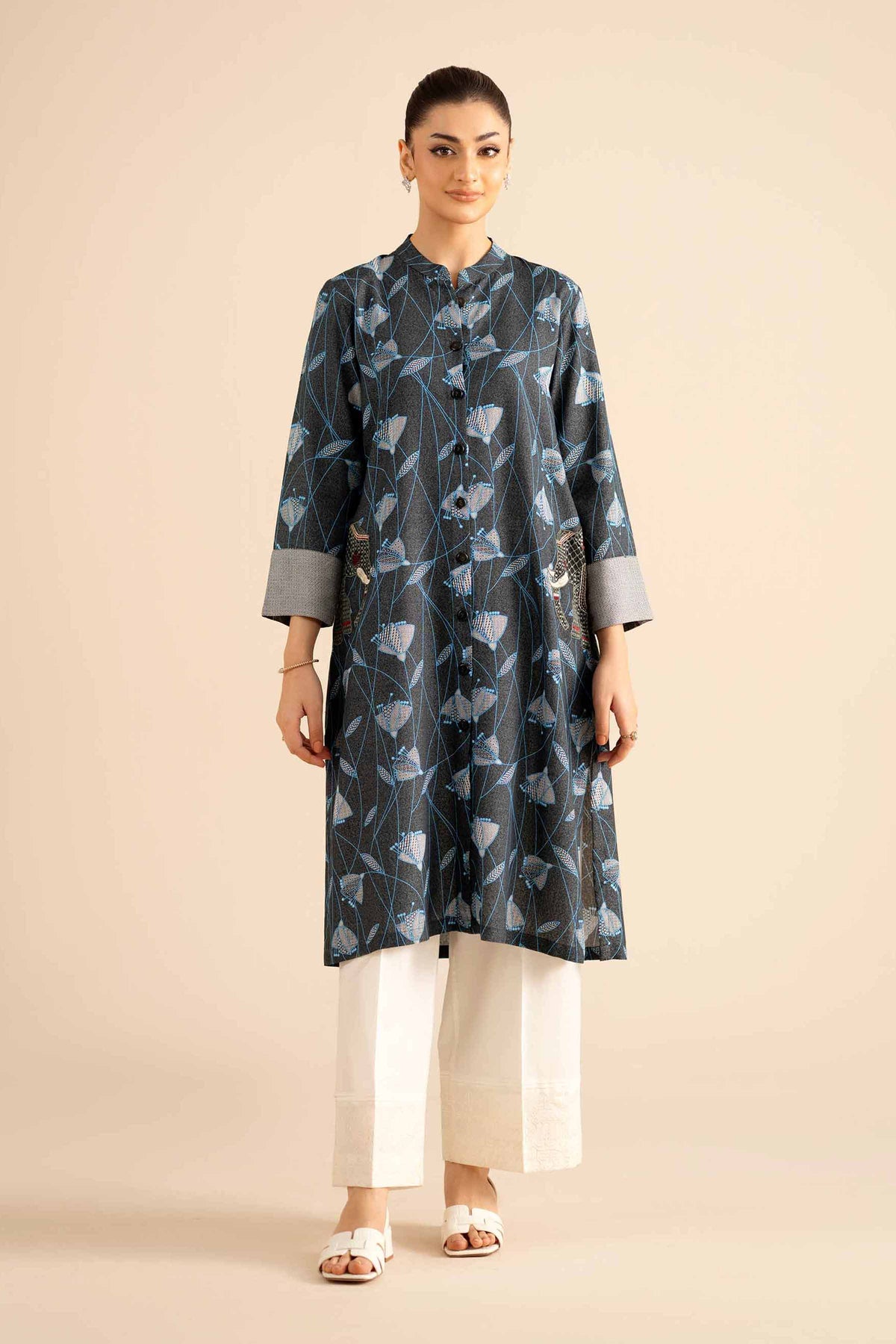 Embroidered Shirt - PW25-565 for Women - Pret Collection | Nishat | Shop Online