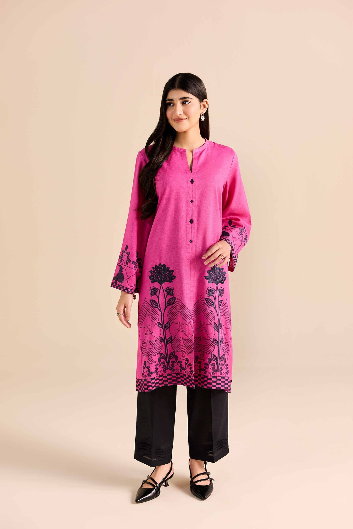 Embroidered Shirt - PW25-568 for Women - Pret Collection | Nishat | Shop Online