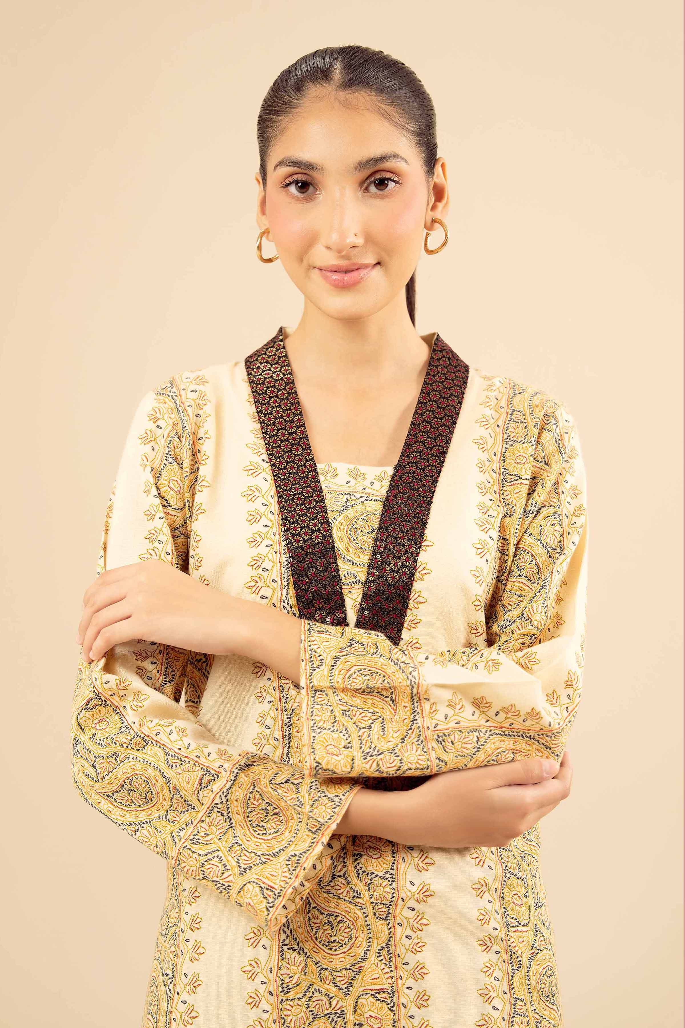 Printed Embroidered Shirt - PW25-569 for Women - Pret Collection | Nishat | Shop Online