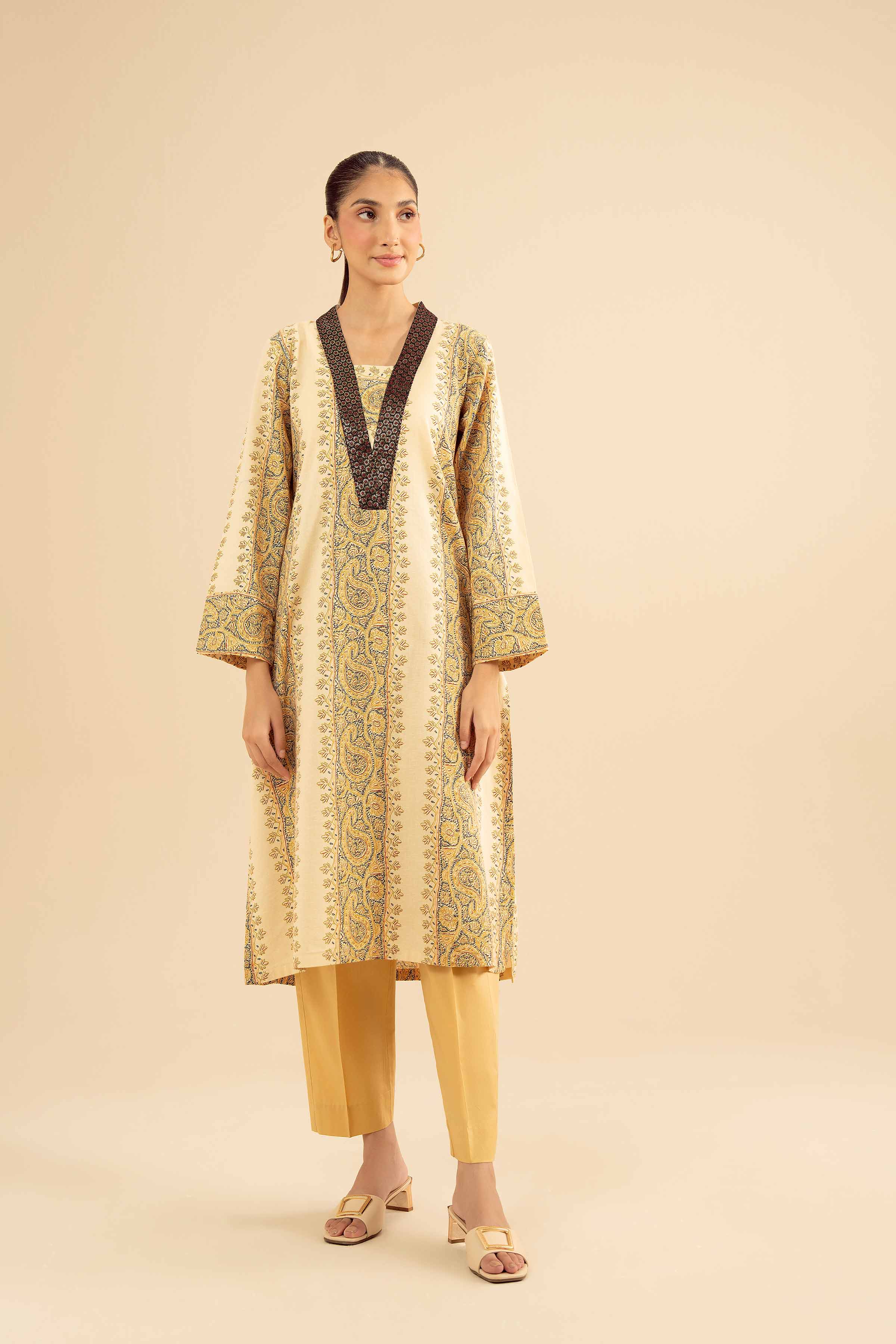Printed Embroidered Shirt - PW25-569 for Women - Pret Collection | Nishat | Shop Online