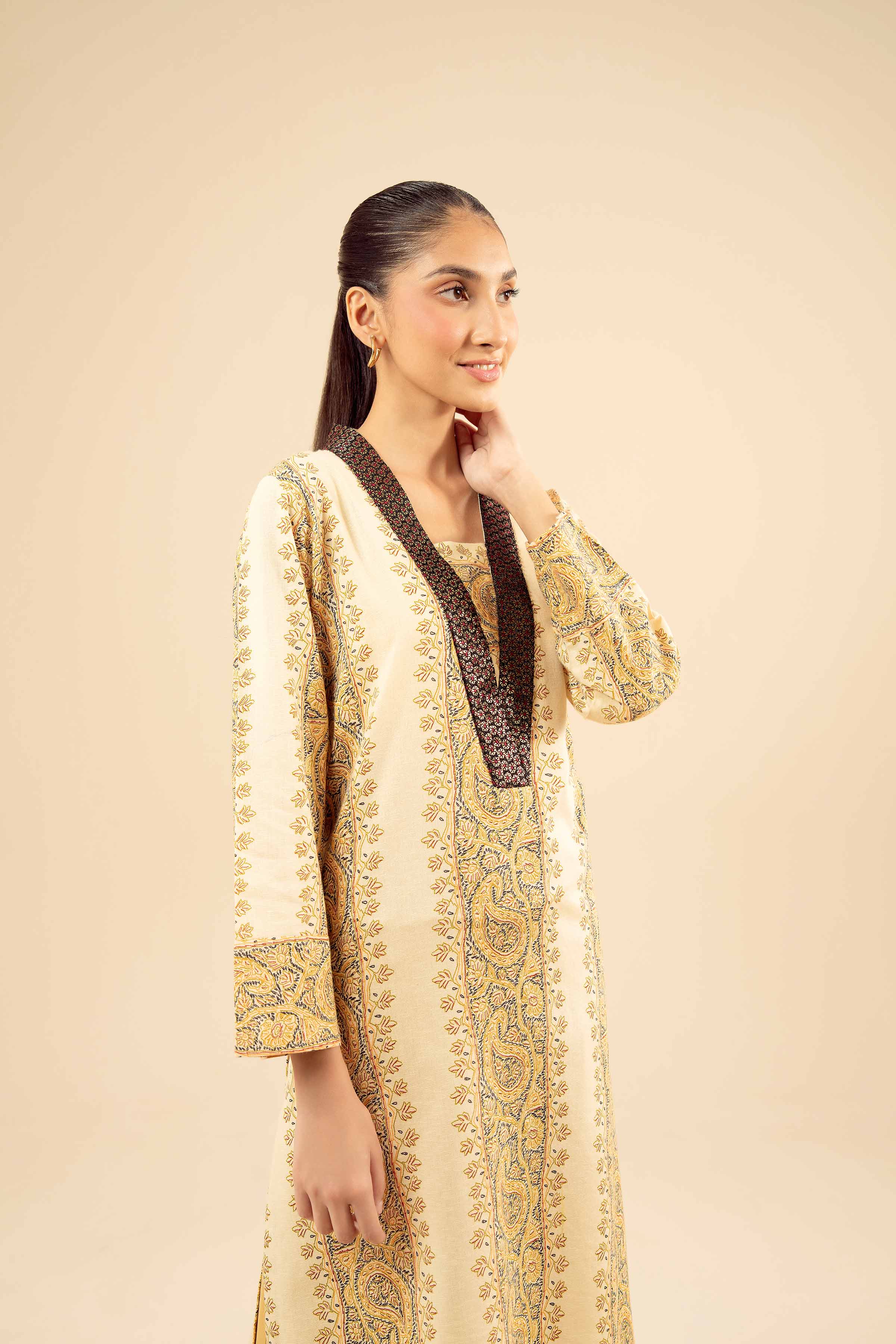 Printed Embroidered Shirt - PW25-569 for Women - Pret Collection | Nishat | Shop Online