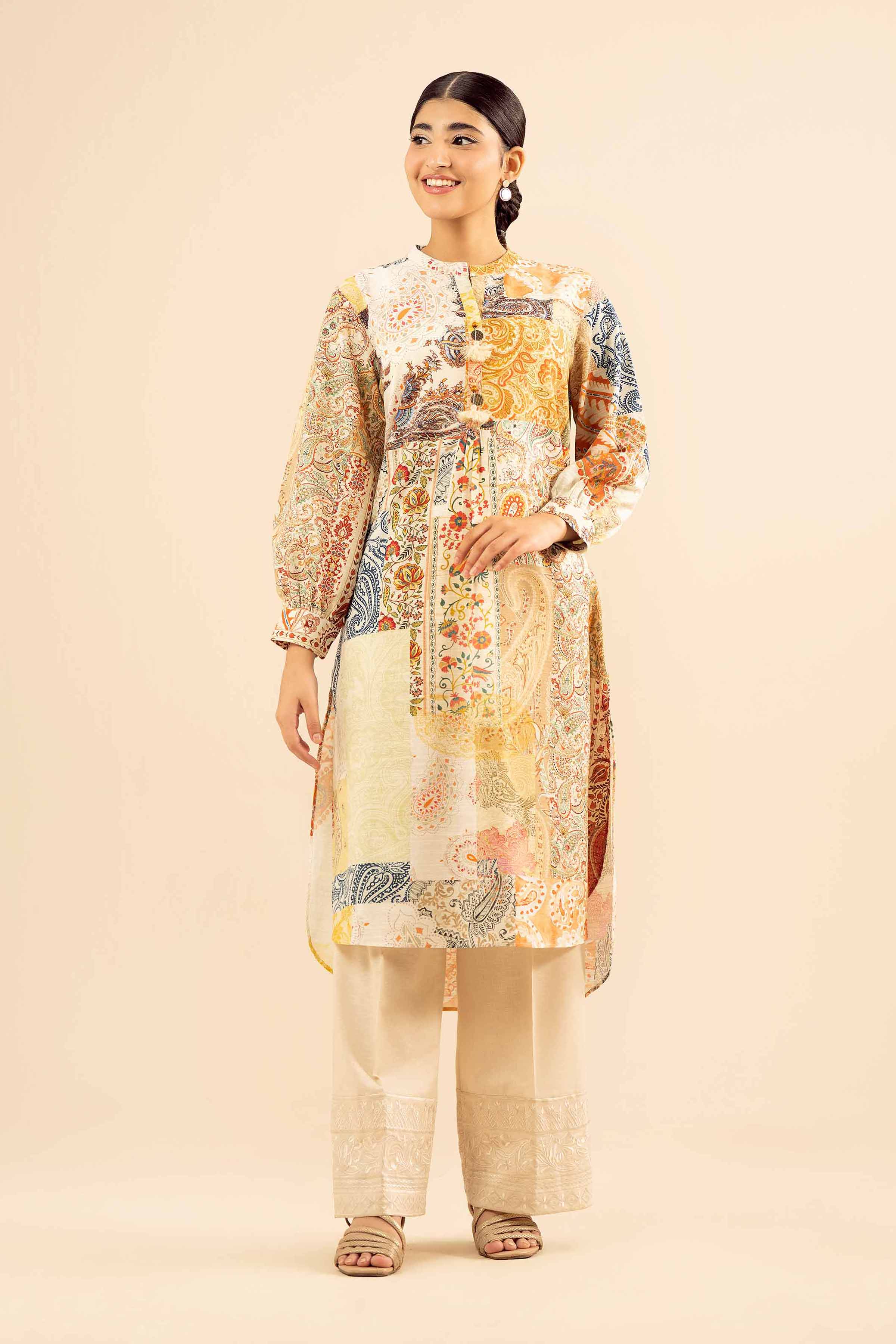 Printed Shirt - PW25-584 for Women - Pret Collection | Nishat | Shop Online