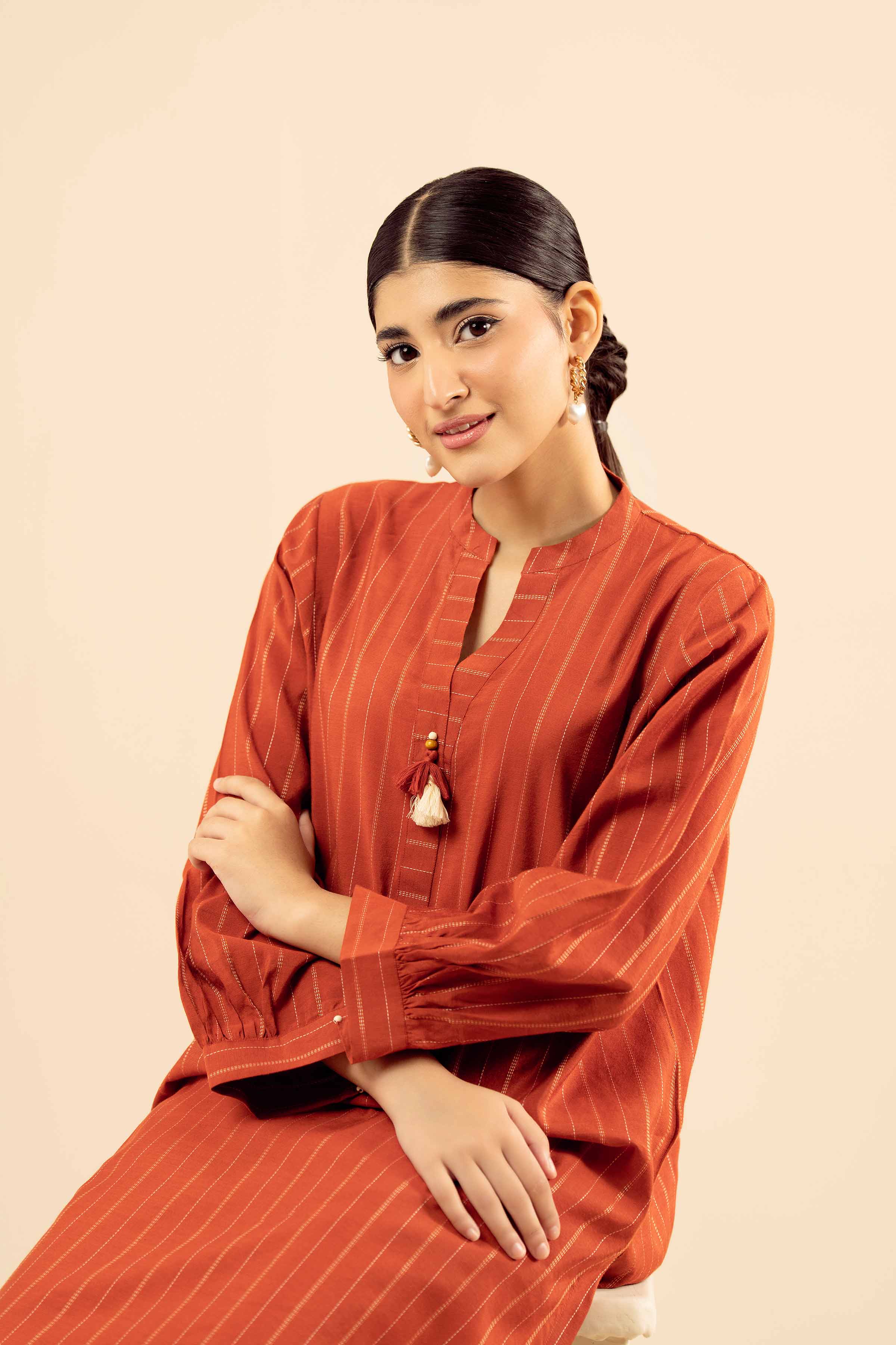 Basic Shirt - PW25-585 for Women - Pret Collection | Nishat | Shop Online