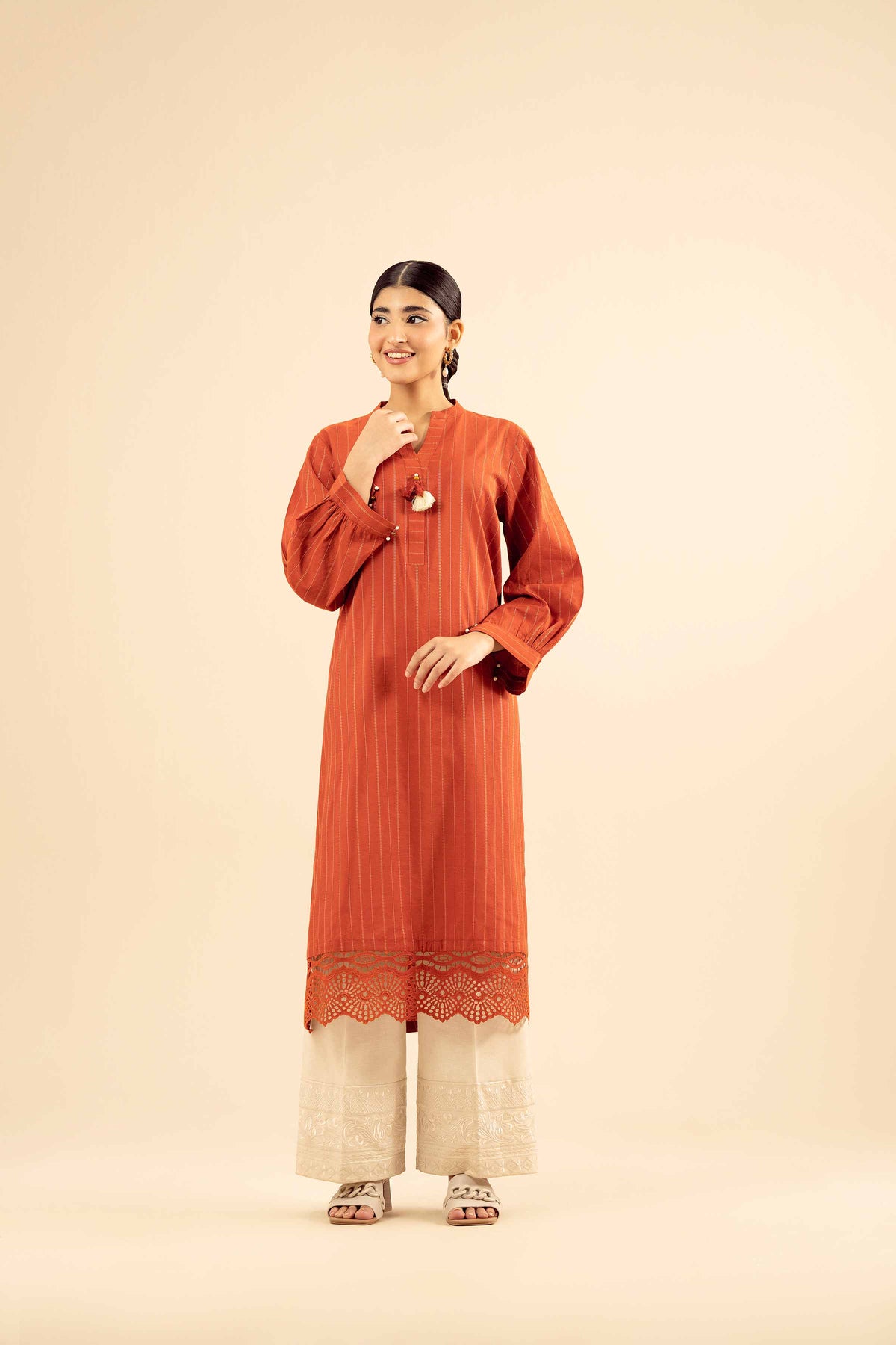 Basic Shirt - PW25-585 for Women - Pret Collection | Nishat | Shop Online