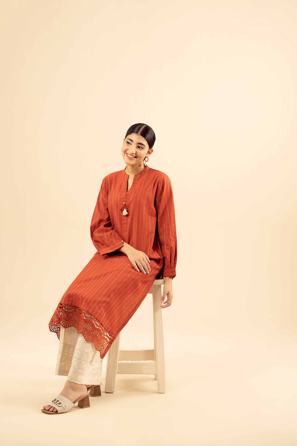 Basic Shirt - PW25-585 for Women - Pret Collection | Nishat | Shop Online