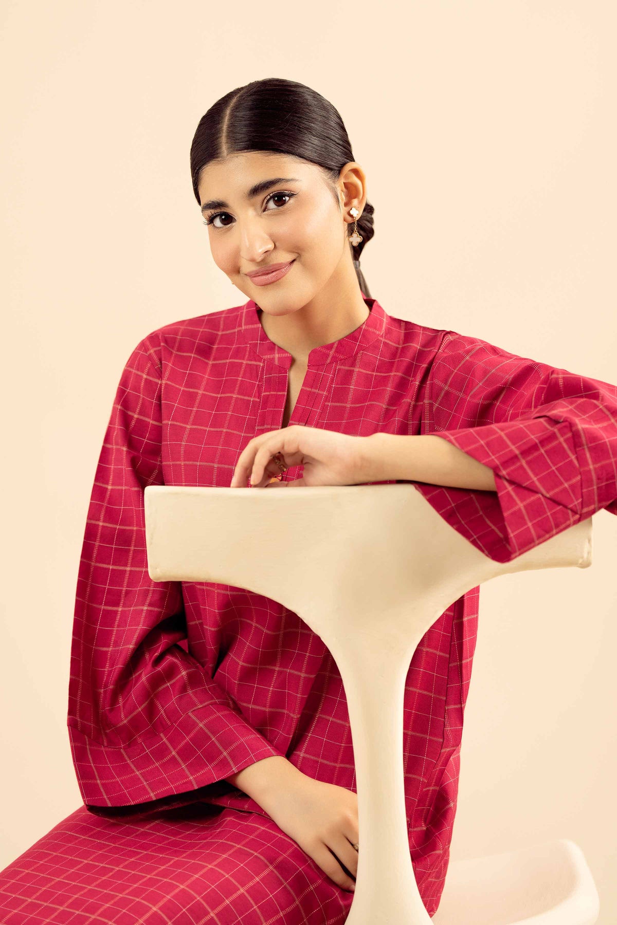 Basic Shirt - PW25-586 for Women - Pret Collection | Nishat | Shop Online