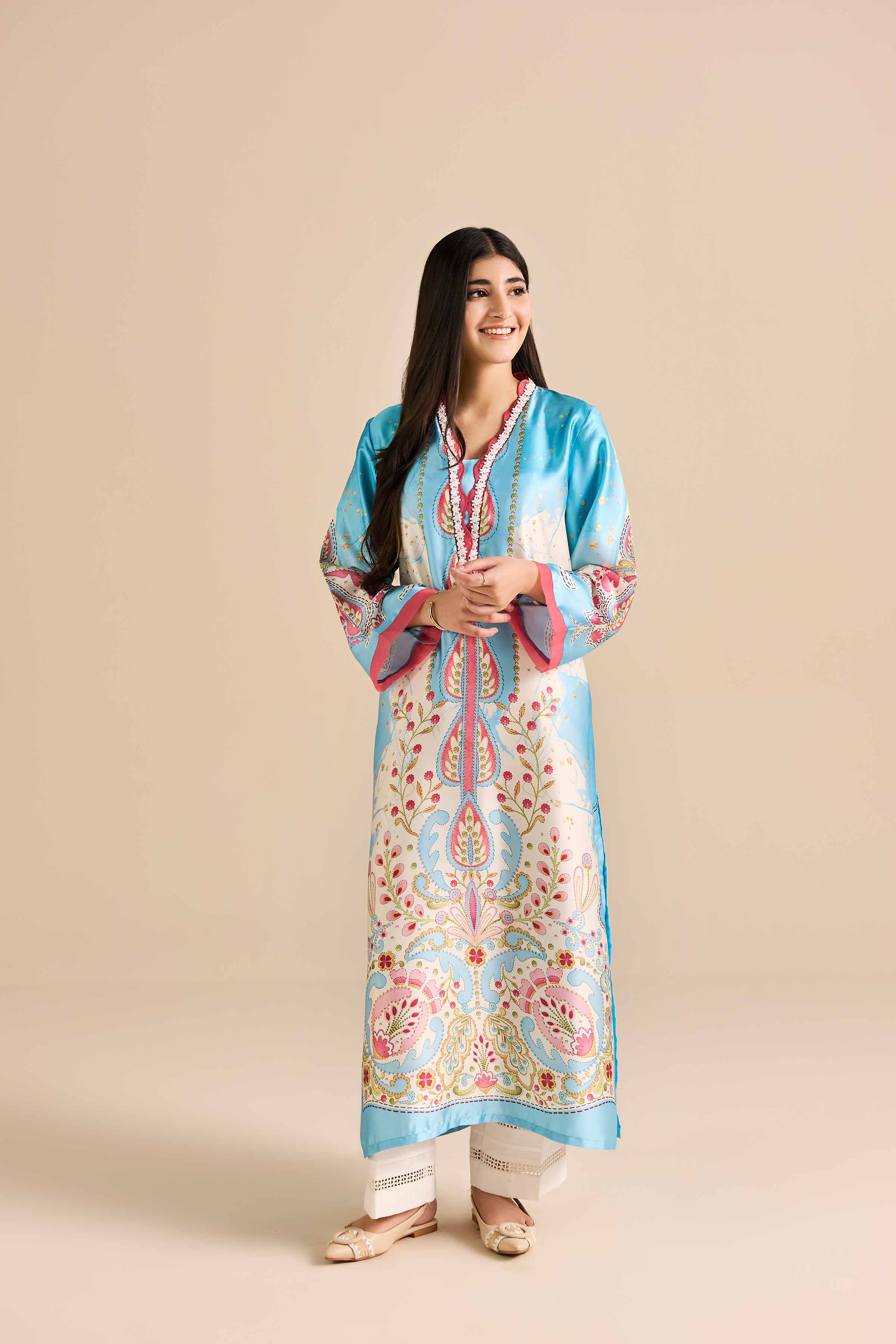 Printed Shirt - PW25-588 for Women - Pret Collection | Nishat | Shop Online