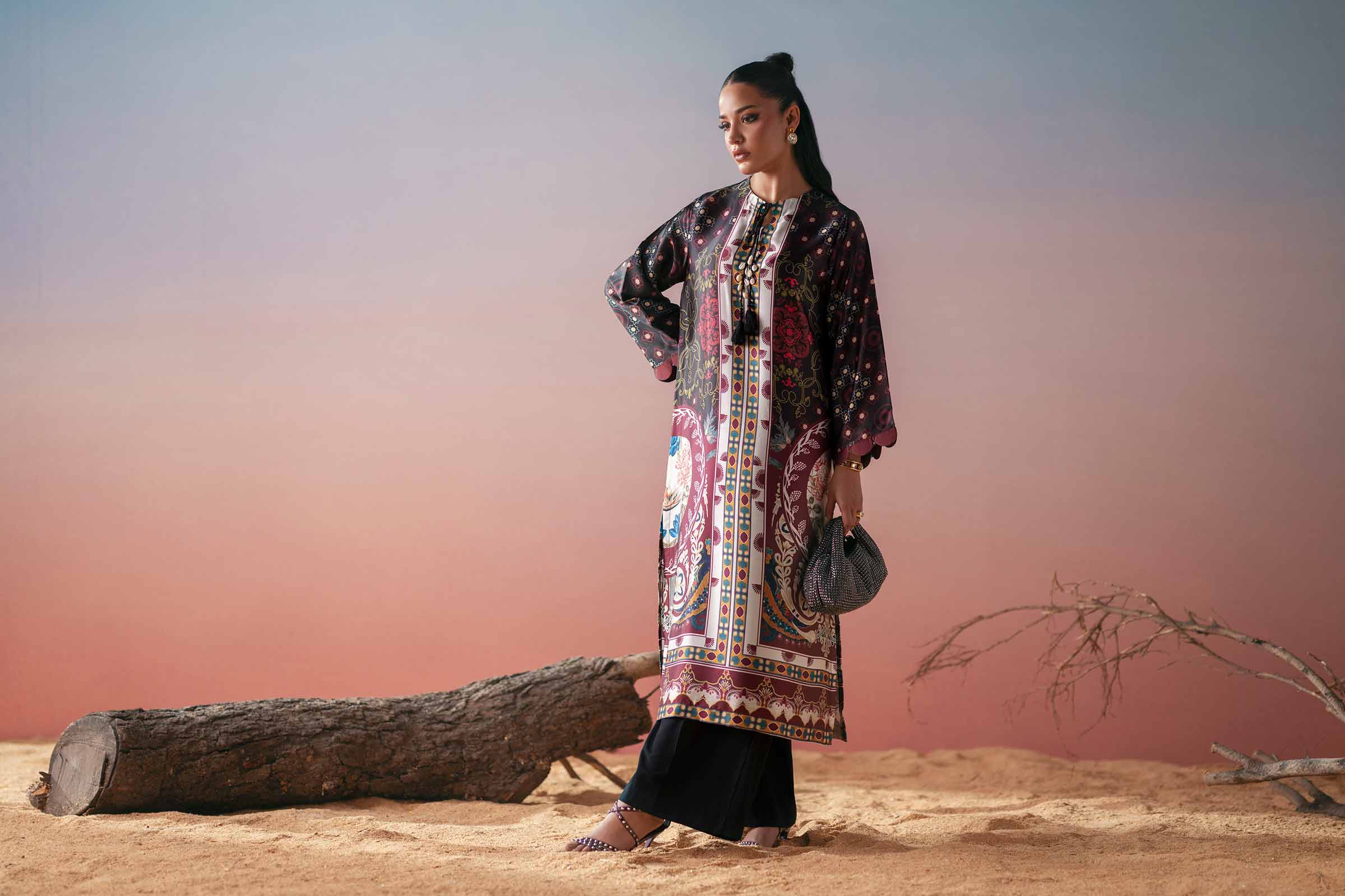 Printed Shirt - PW25-589 for Women - Pret Collection | Nishat | Shop Online