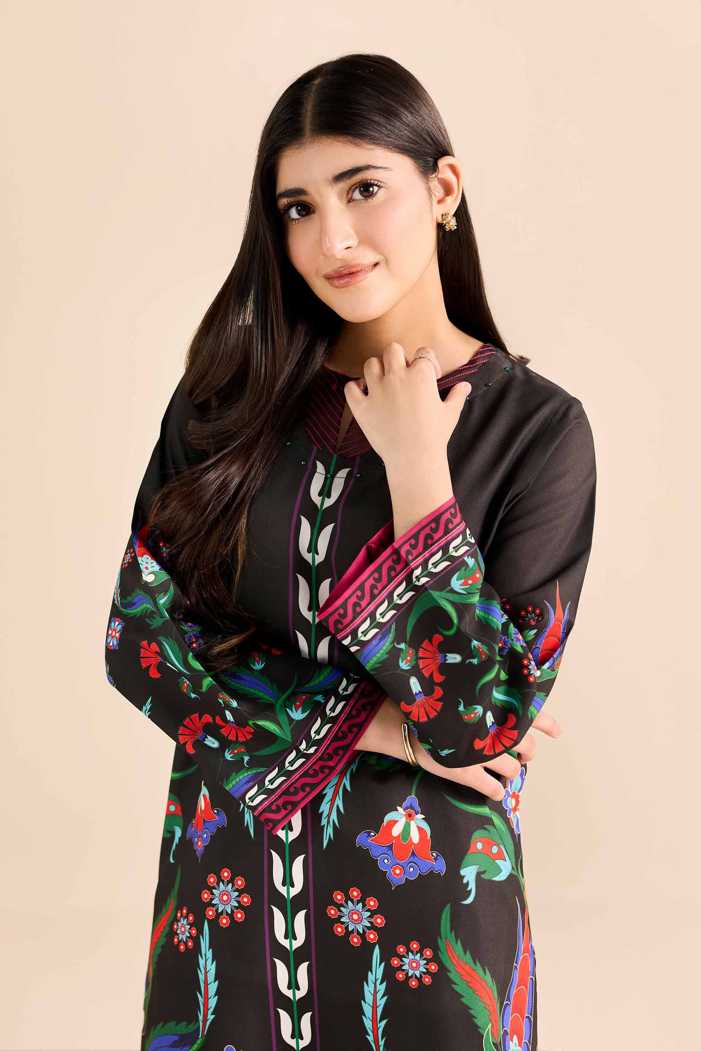 Printed Shirt - PW25-590 for Women - Pret Collection | Nishat | Shop Online