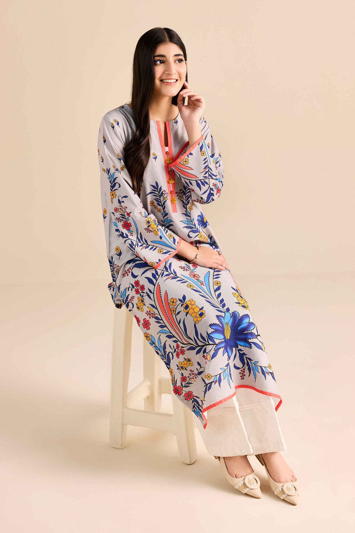 Printed Shirt - PW25-591 for Women - Pret Collection | Nishat | Shop Online