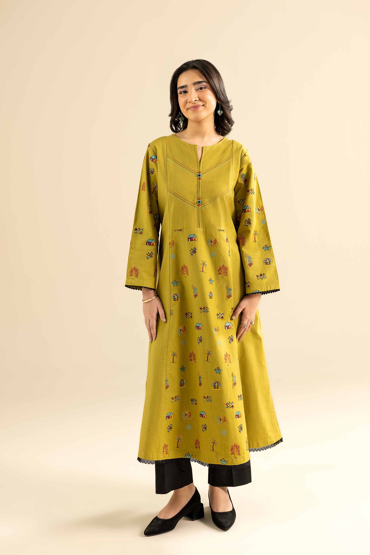 Embroidered Shirt - PW25-592 for Women - Pret Collection | Nishat | Shop Online