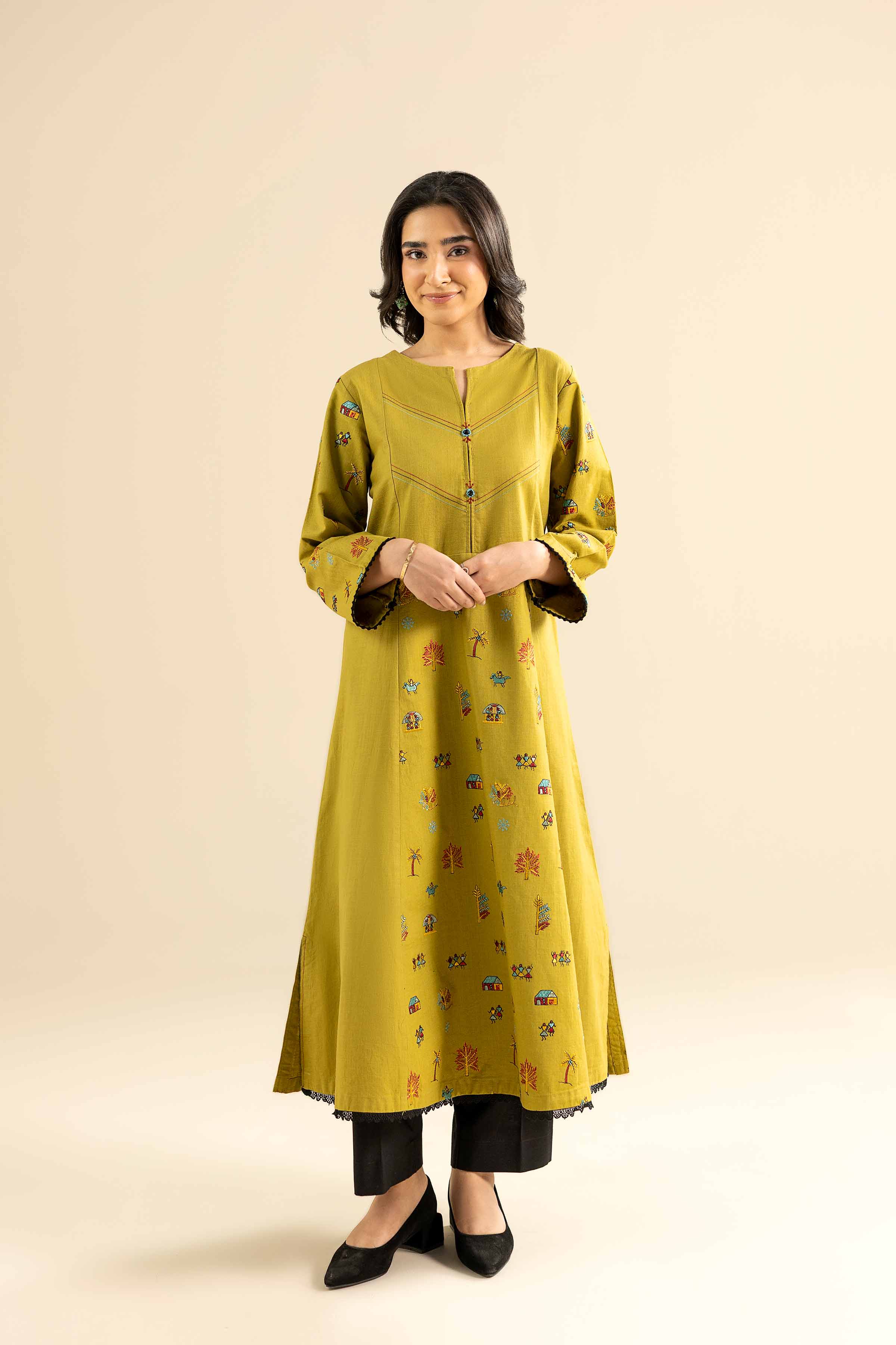 Embroidered Shirt - PW25-592 for Women - Pret Collection | Nishat | Shop Online