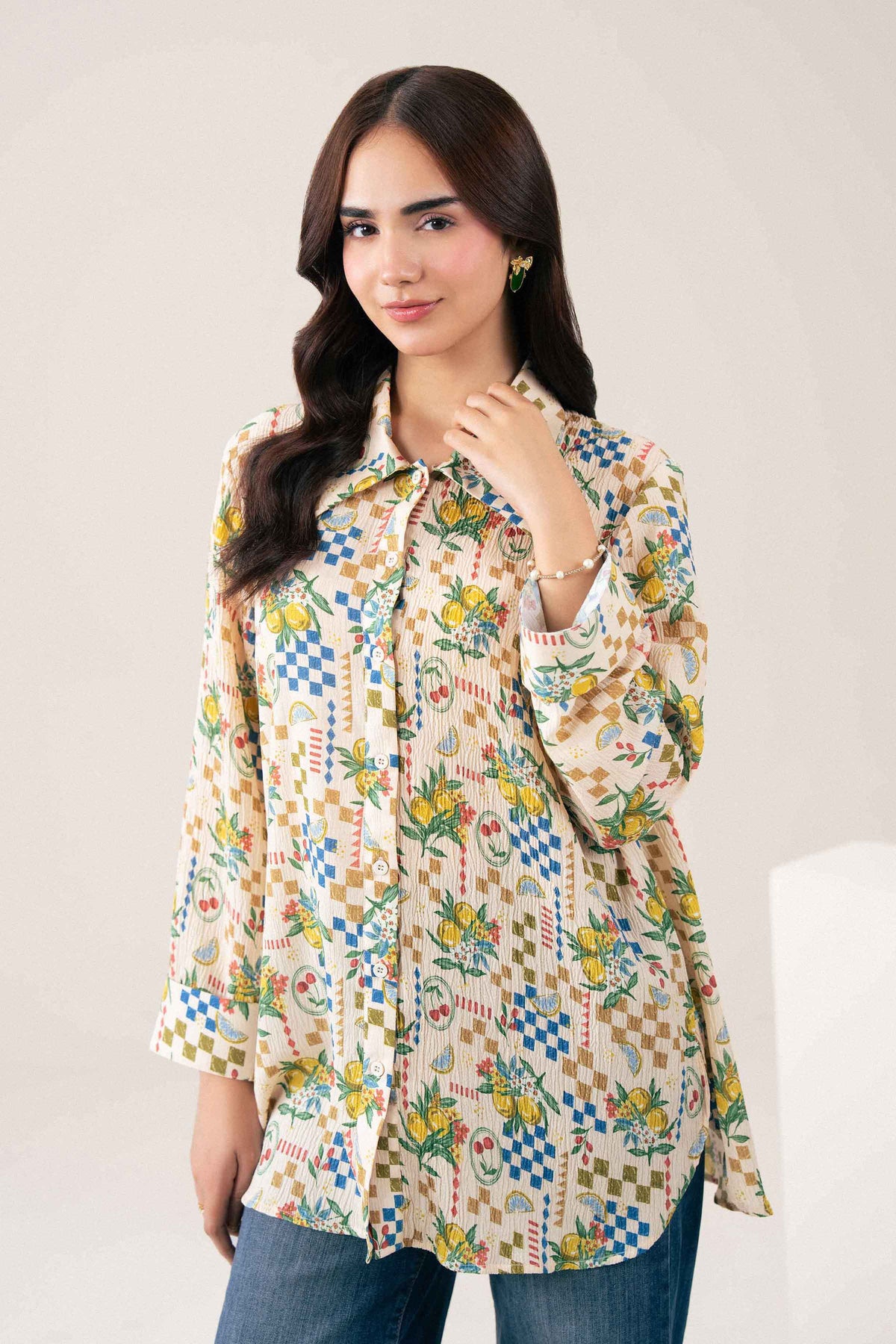 Printed Shirt - ST1J-AURA26WV3-3 for Women - Pret Collection | Nishat | Shop Online