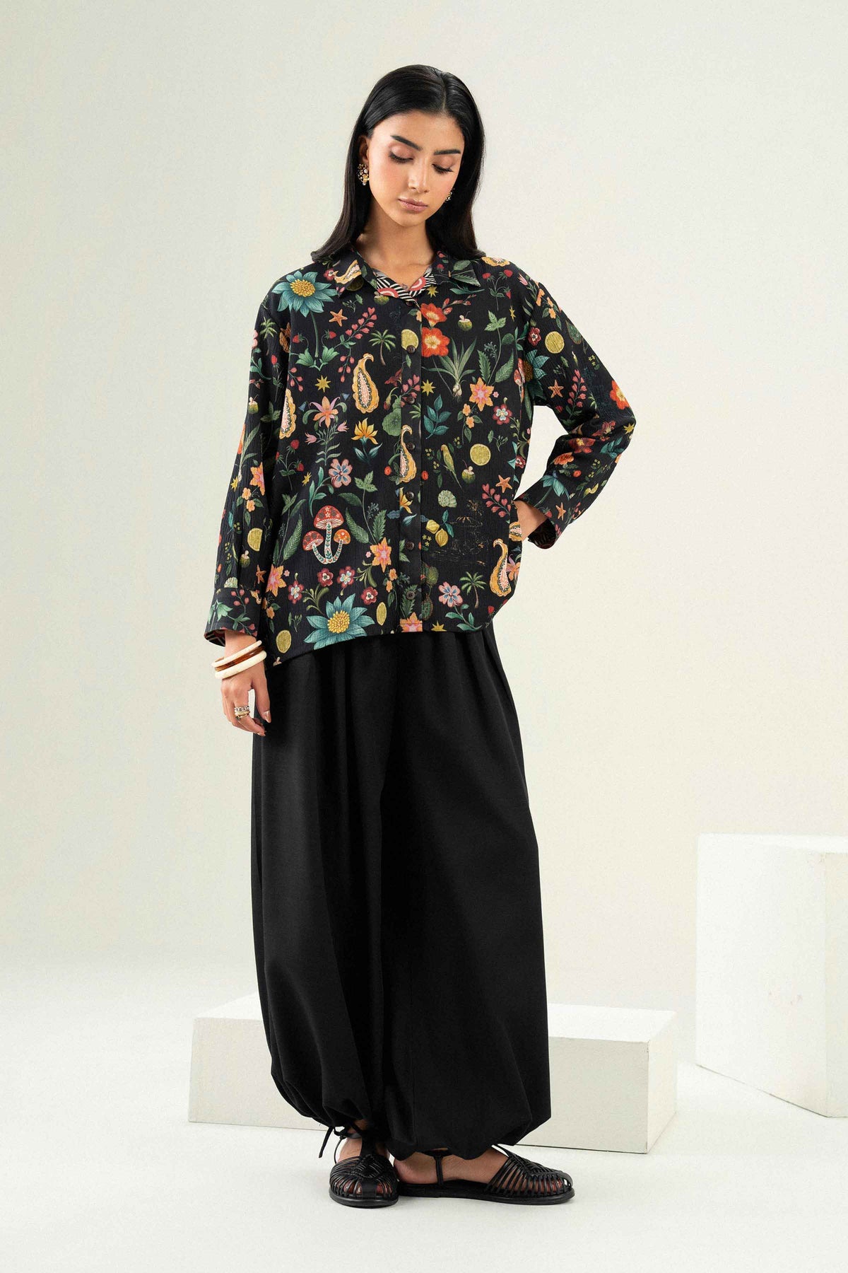 Printed Shirt - ST1J-AURA26WV3-5 for Women - Pret Collection | Nishat | Shop Online