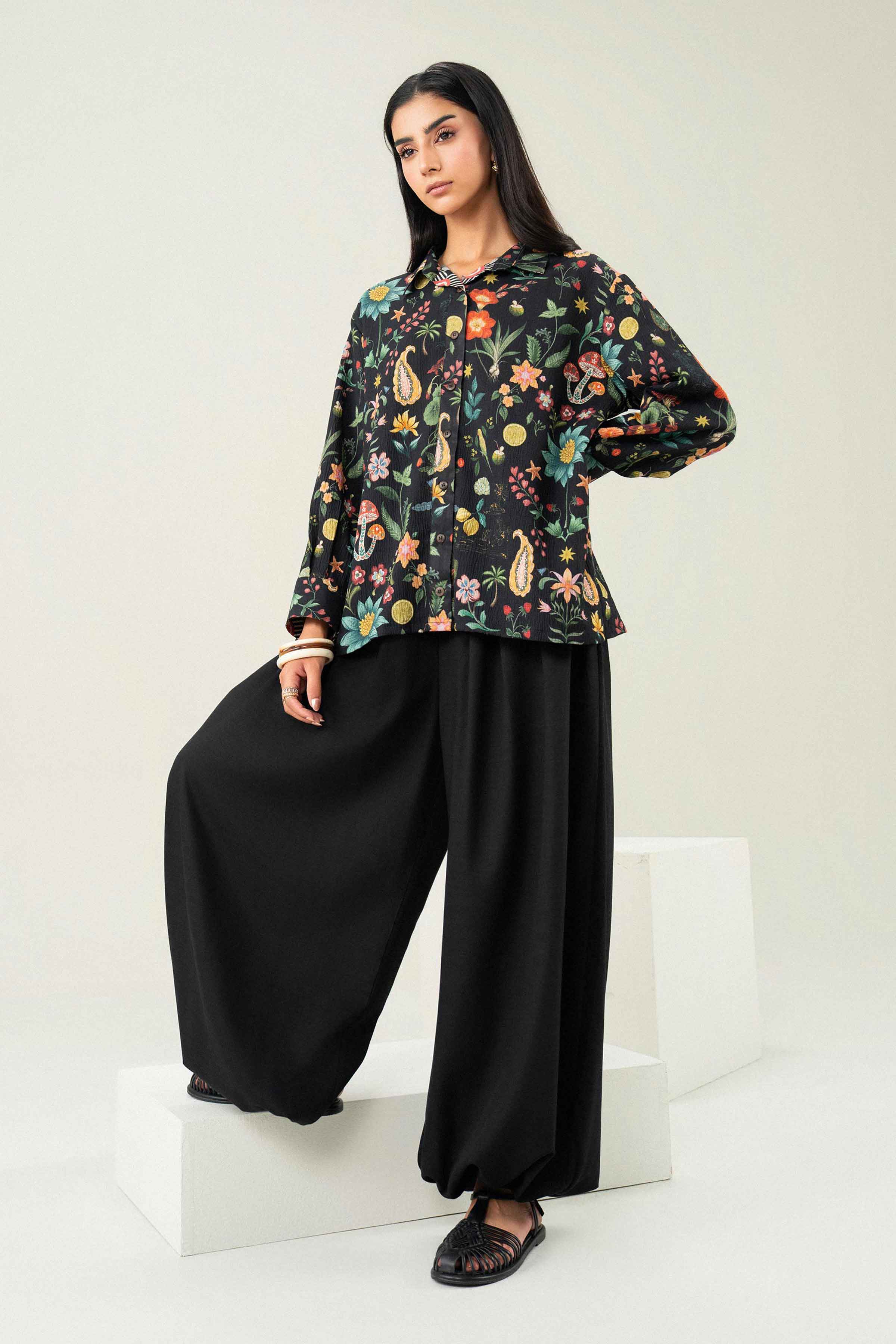 Printed Shirt - ST1J-AURA26WV3-5 for Women - Pret Collection | Nishat | Shop Online