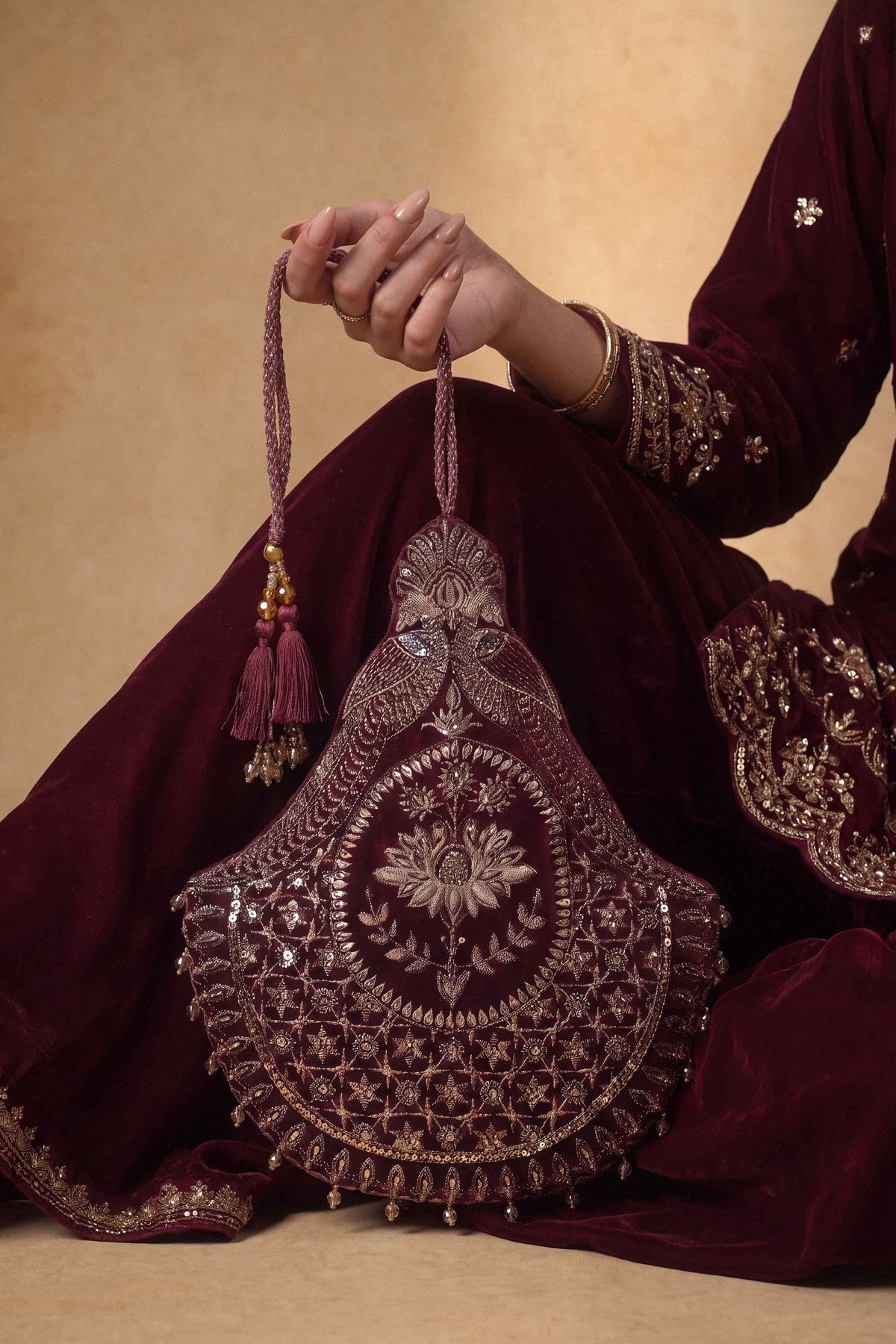 Embroidered Pouch - ST1PE-LUXE26WV1-2 for Women - Pret Collection | Nishat | Shop Online