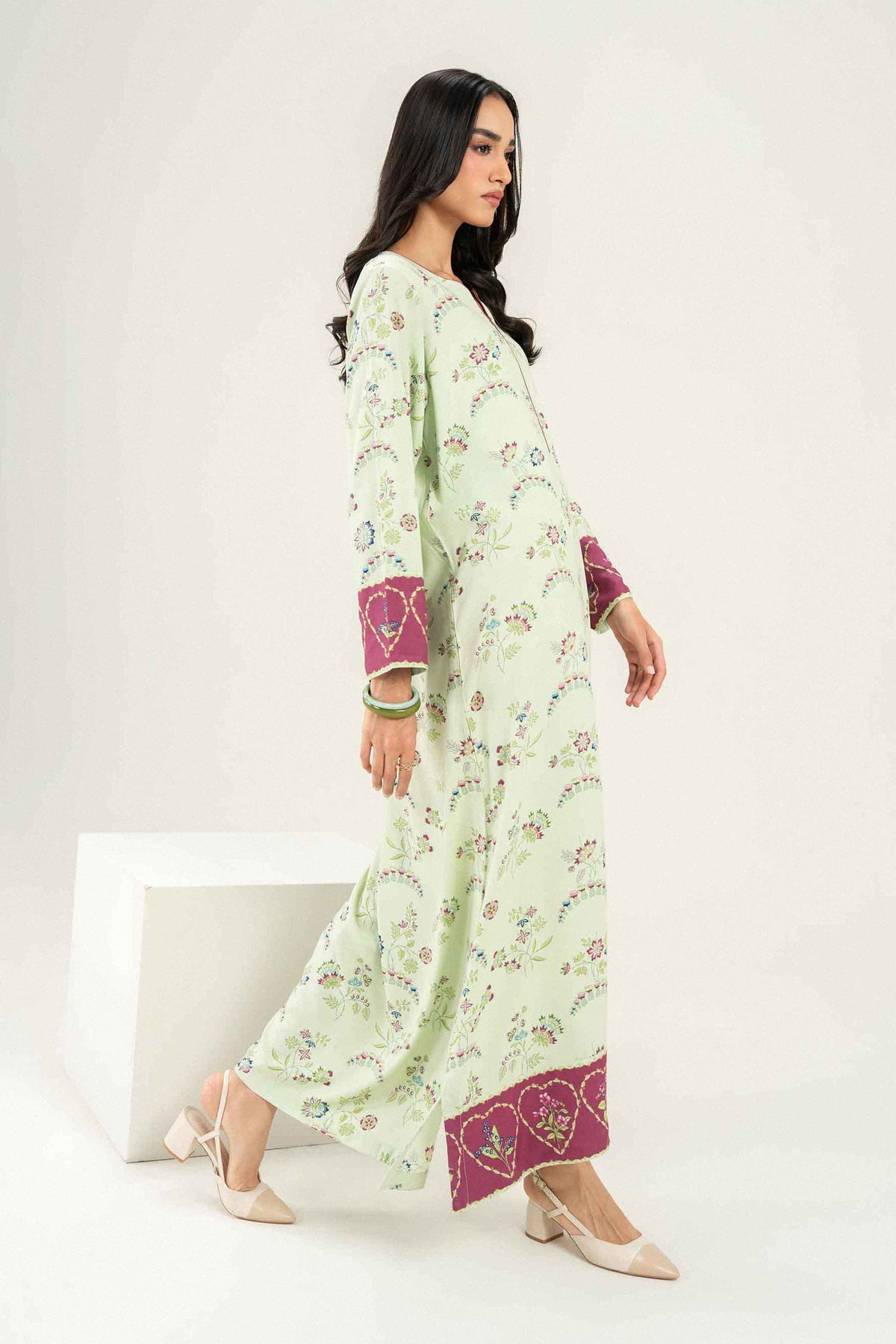 Printed Embroidered Jalabiya - ST1S-JALA26WV2-4