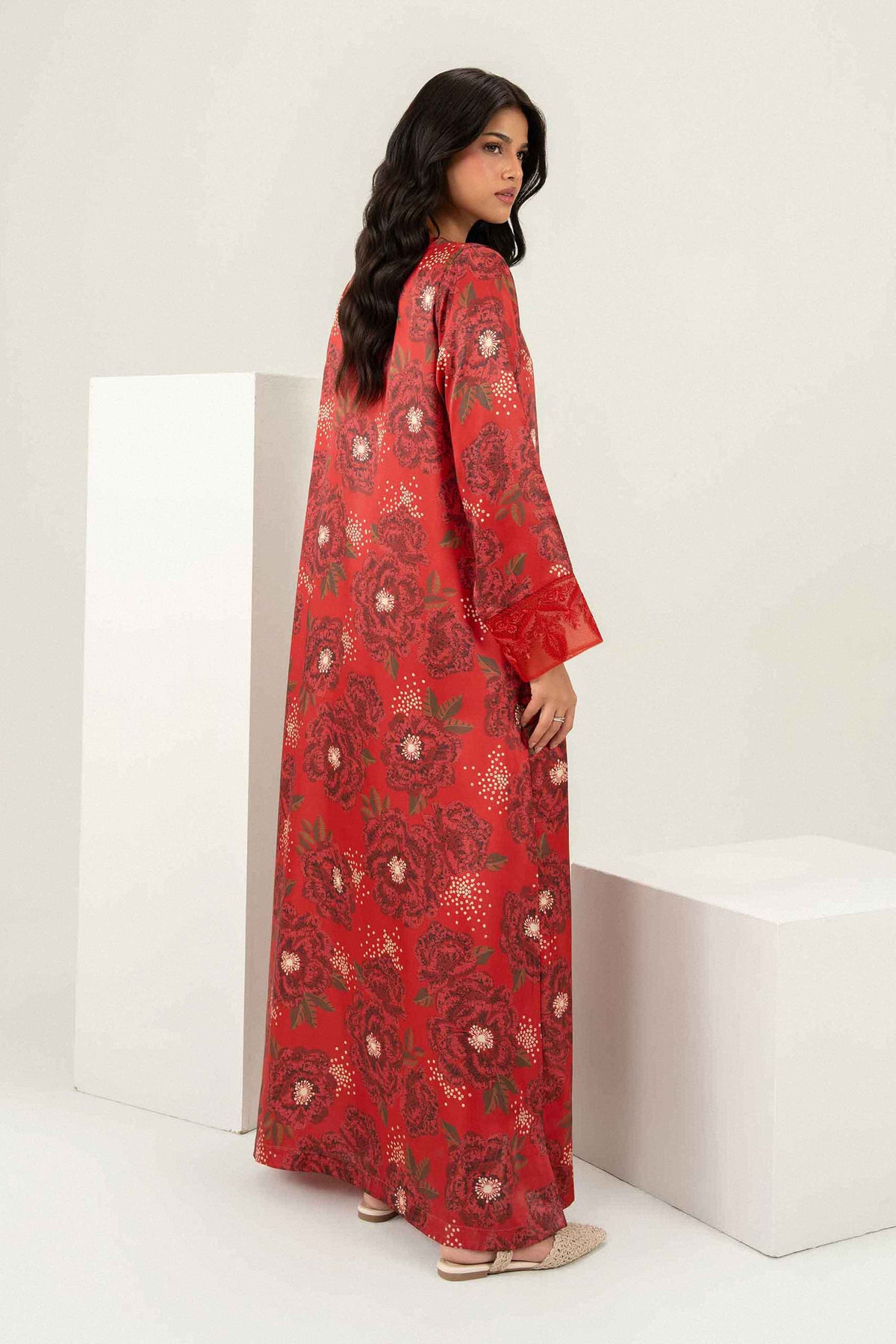 Printed Embroidered Dress - ST1SE-JALA26WV1-3