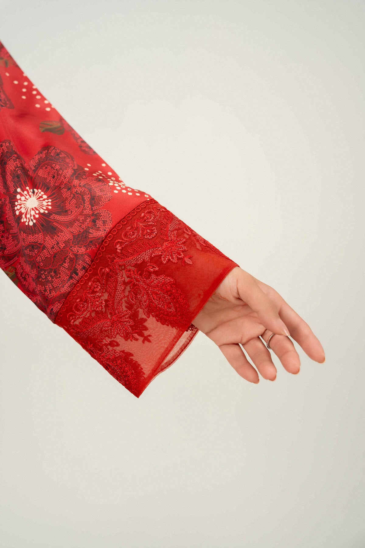 Printed Embroidered Dress - ST1SE-JALA26WV1-3