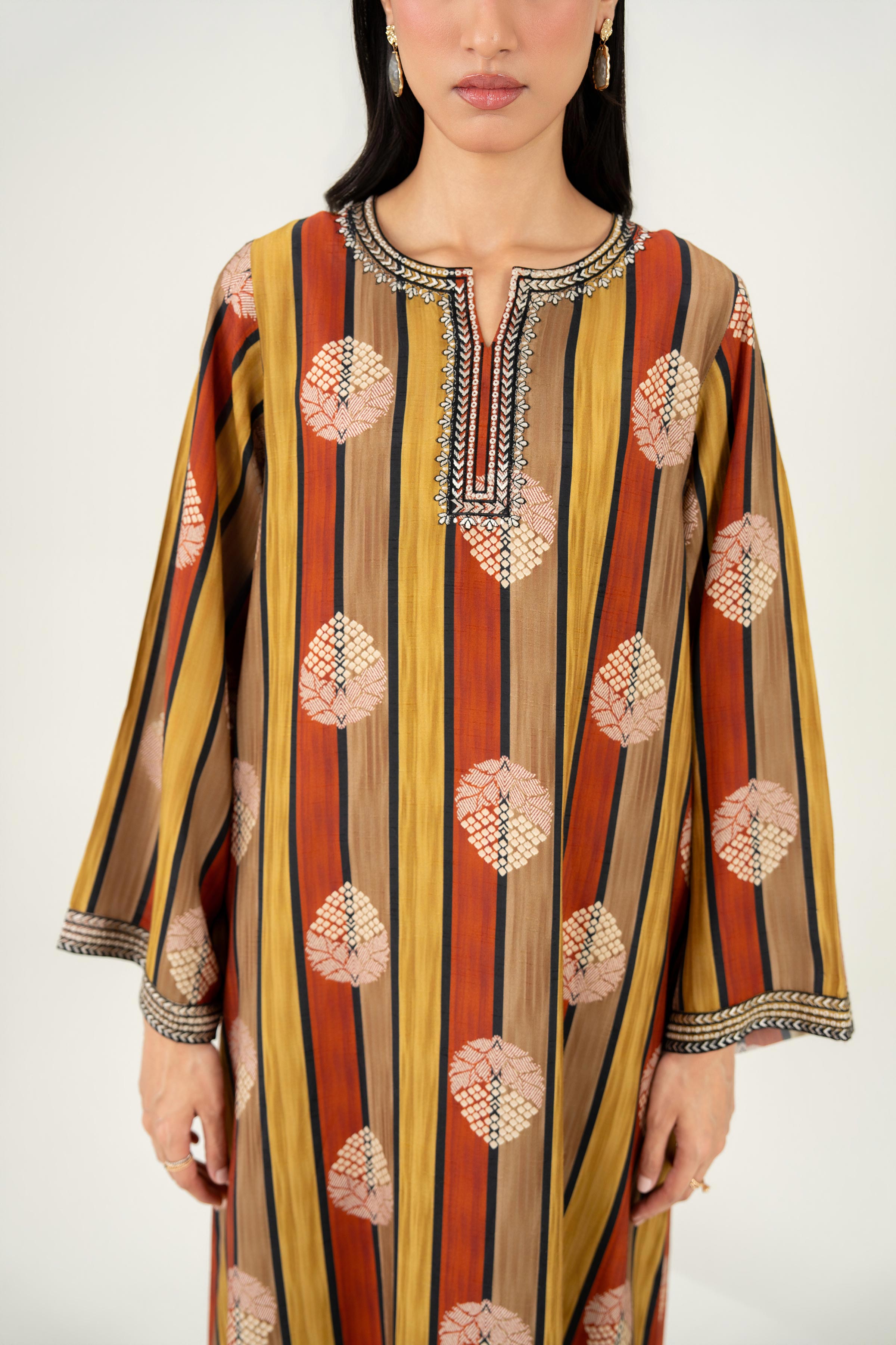 Printed Embroidered Shirt - ST1SE-JALA26WV1-4