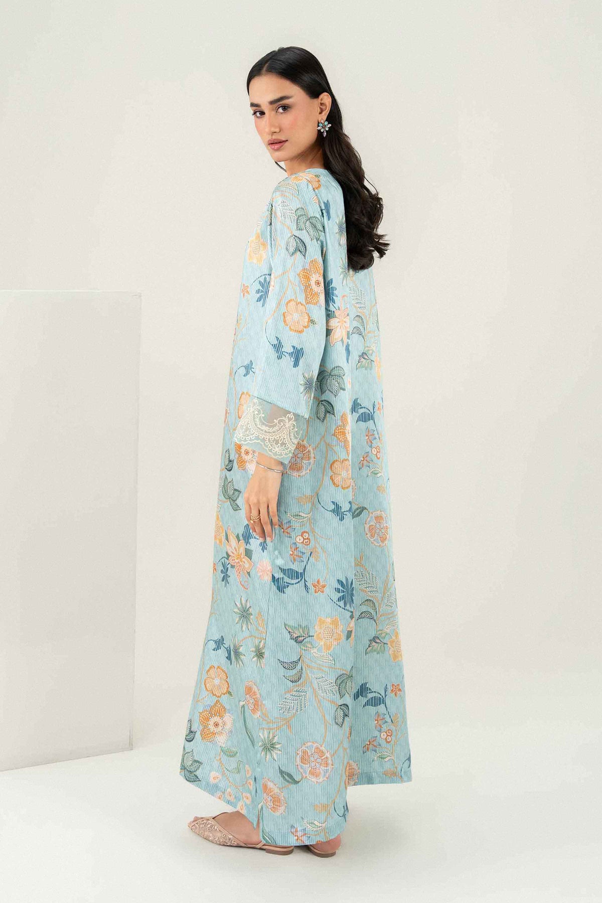 Printed Embroidered Jalabiya - ST1SE-JALA26WV1-5
