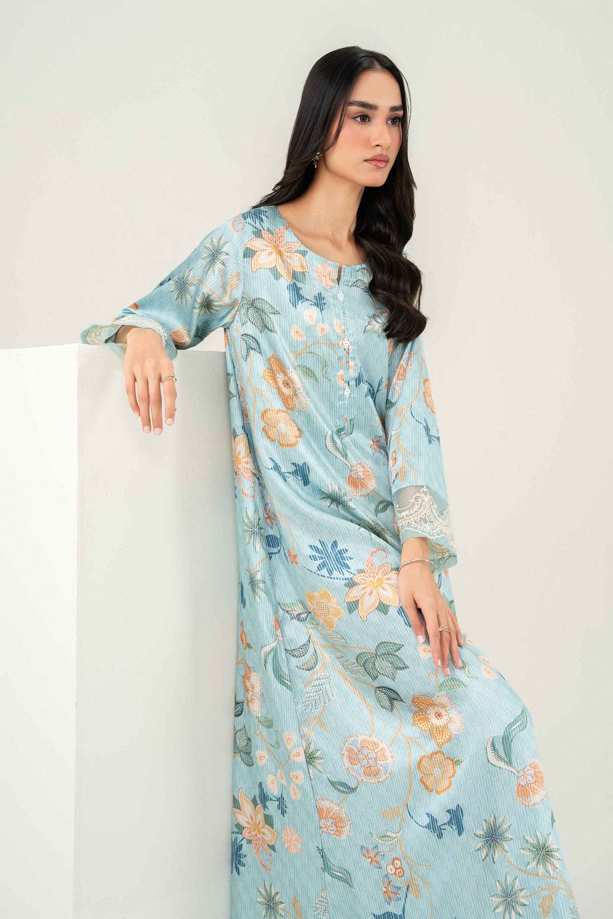 Printed Embroidered Jalabiya - ST1SE-JALA26WV1-5