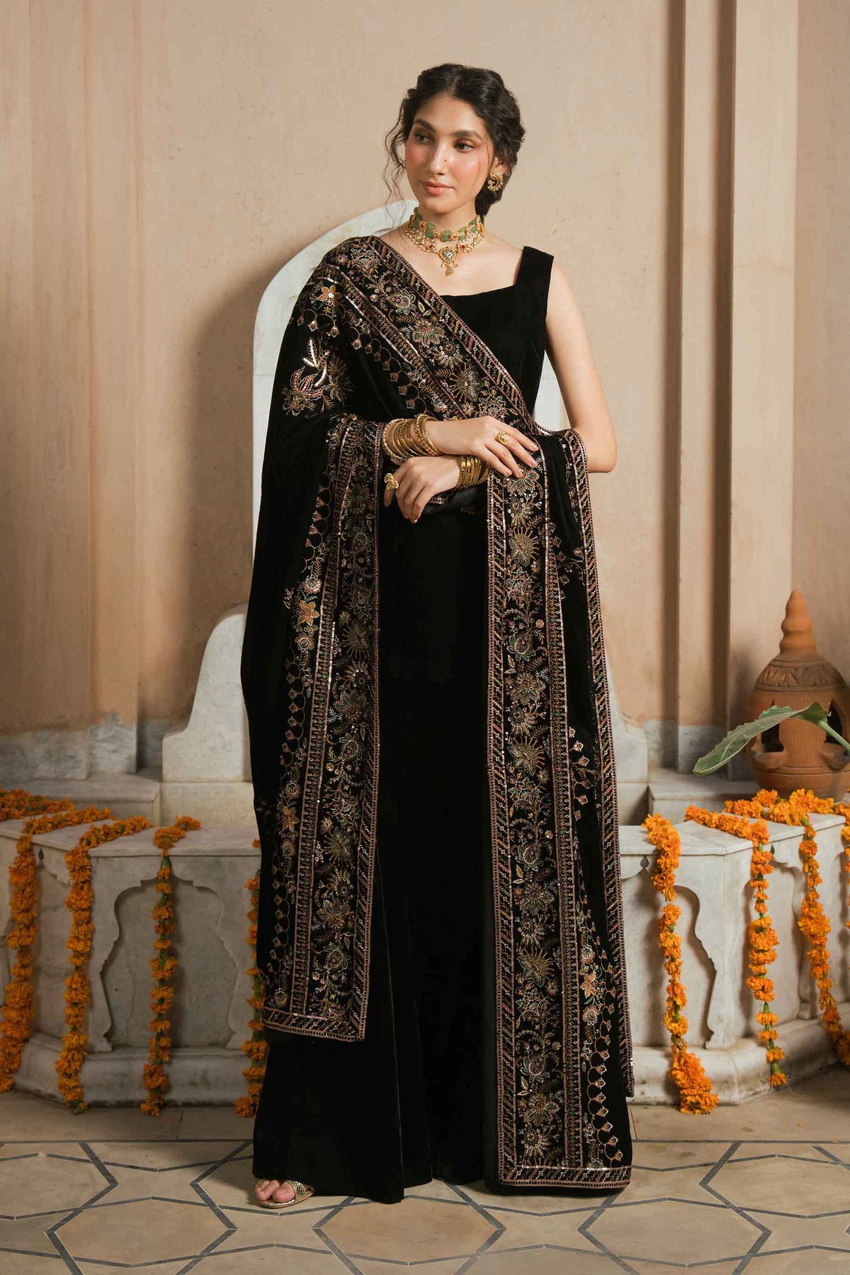 Embroidered Shawl - ST1SE-LUXE26WV1-1 for Women - Pret Collection | Nishat | Shop Online