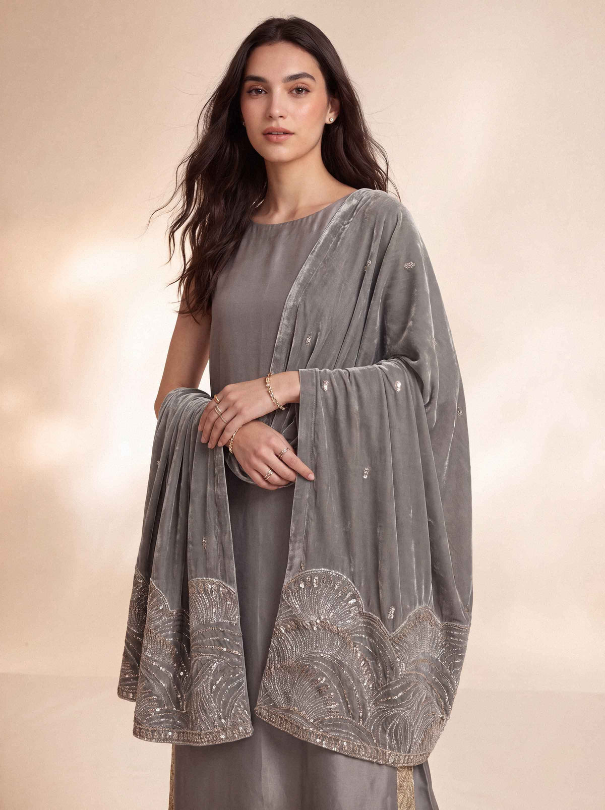 EMBROIDERED SHAWL - ST1SE-LUXE26WV1-6