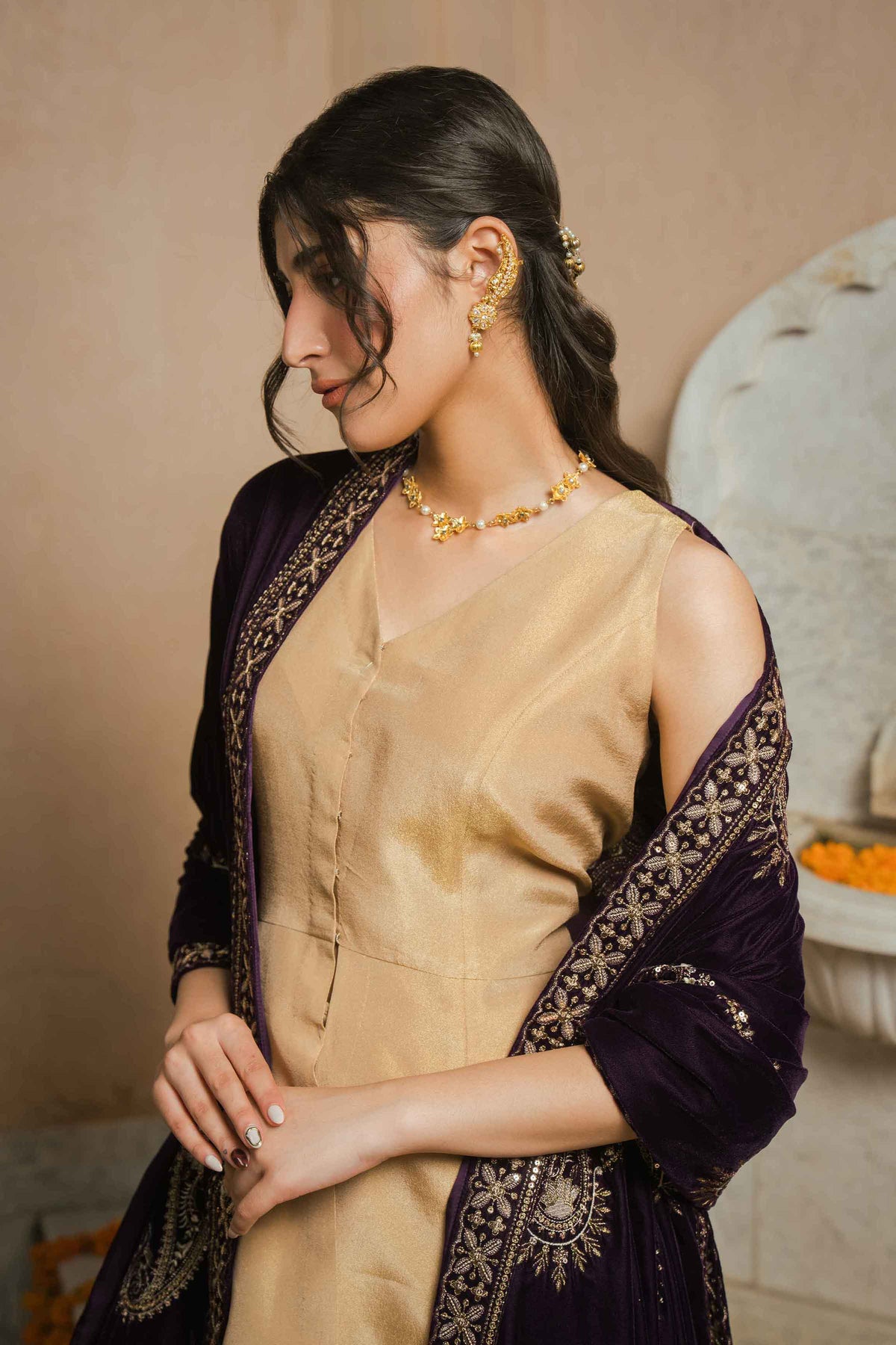 Embroidered Shawl - ST1SE-LUXE26WV1-7 for Women - Pret Collection | Nishat | Shop Online