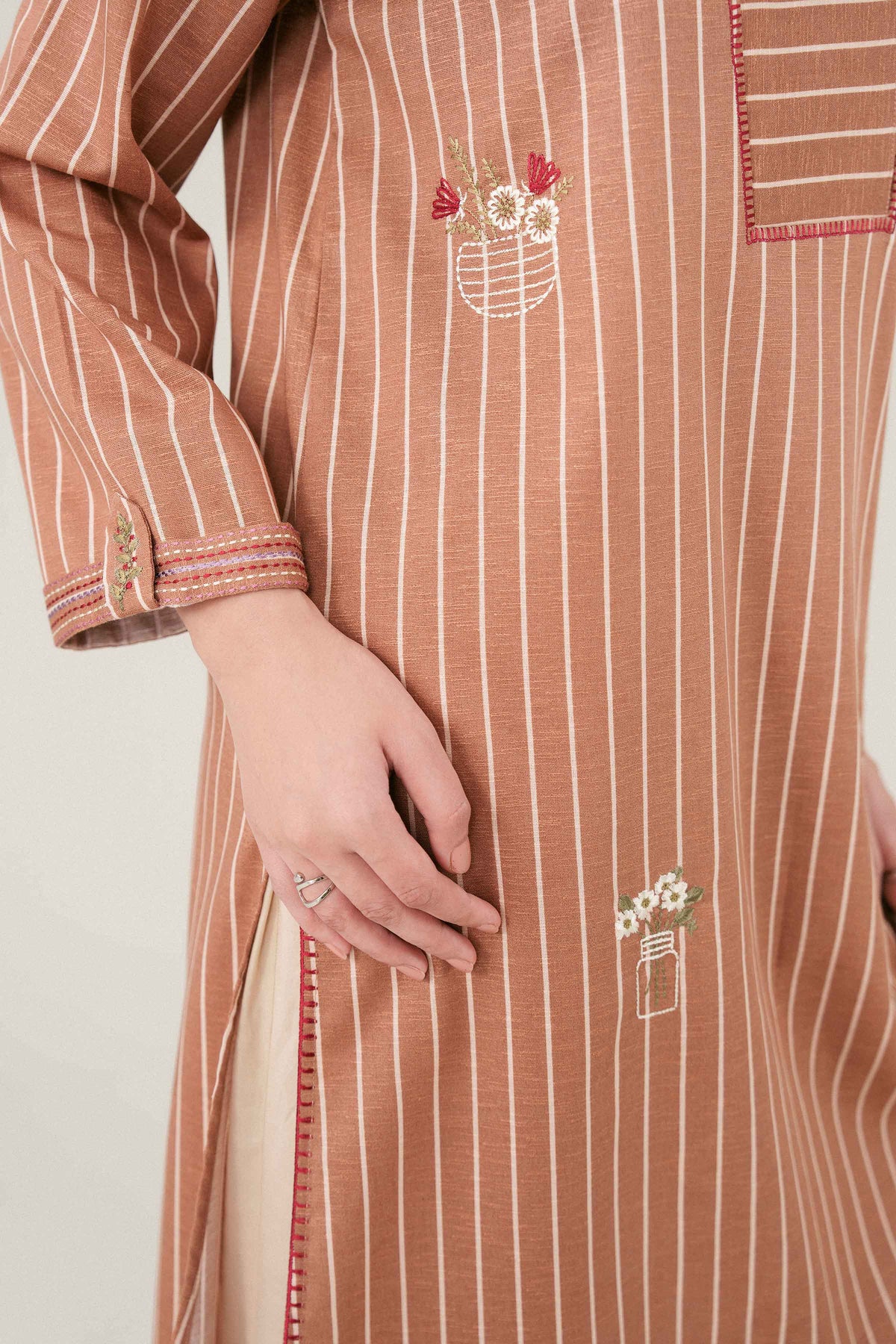 Printed Embroidered Shirt - ST1SE-PRET26WV2-16 for Women - Pret Collection | Nishat | Shop Online