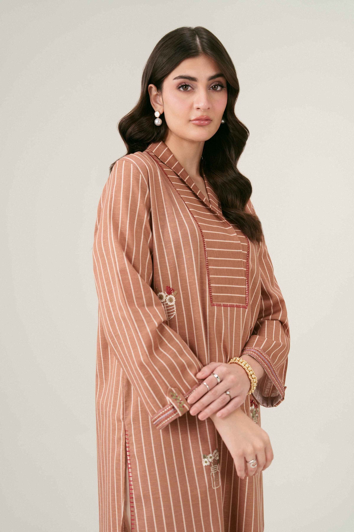 Printed Embroidered Shirt - ST1SE-PRET26WV2-16 for Women - Pret Collection | Nishat | Shop Online