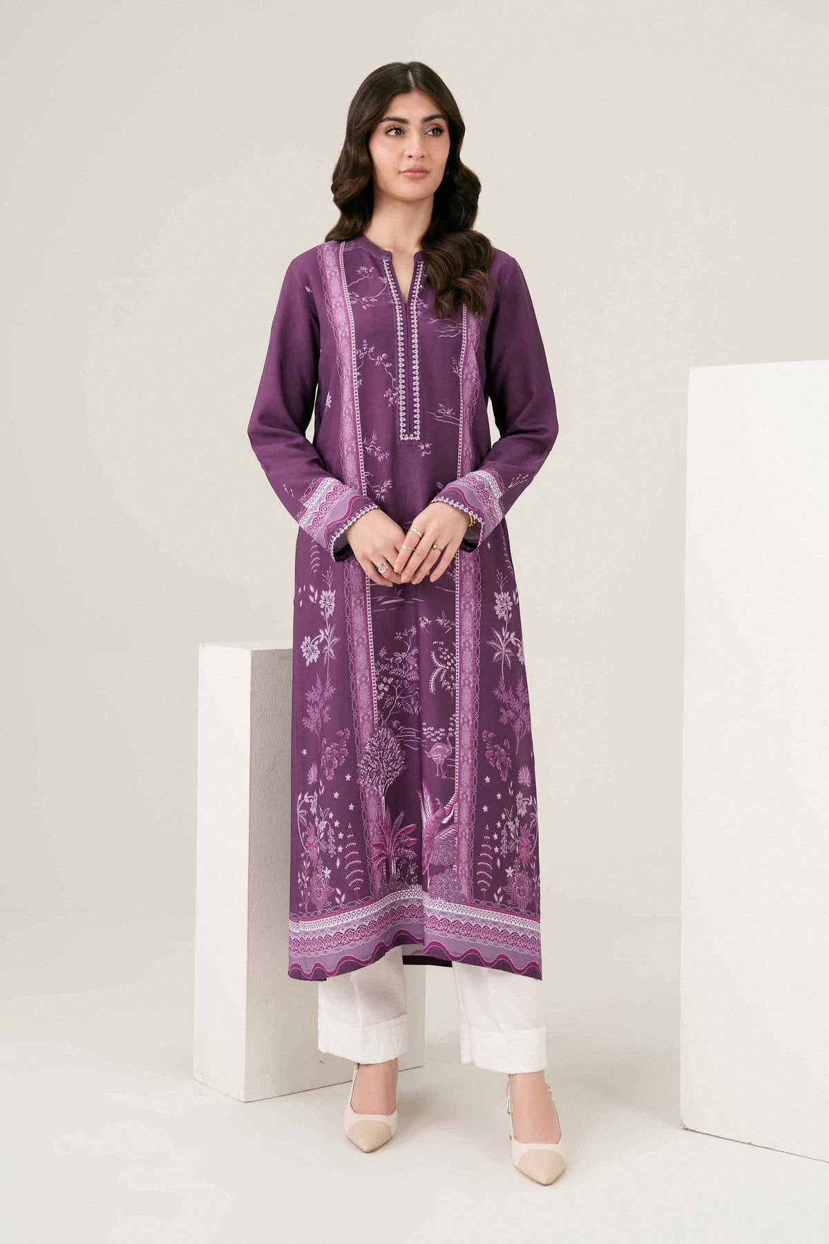 Printed Embroidered Shirt - ST1SE-PRET26WV2-23 for Women - Pret Collection | Nishat | Shop Online