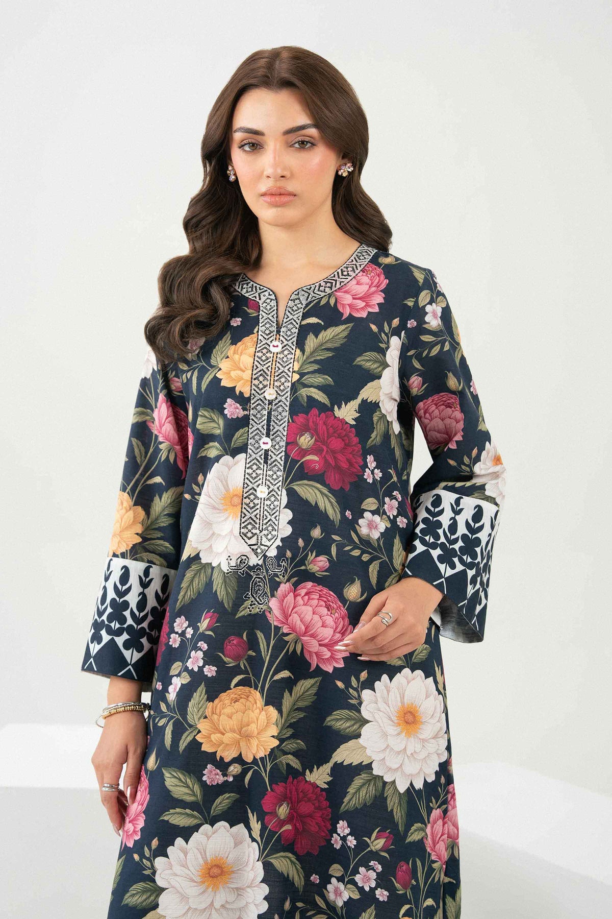 Printed Embroidered Shirt - ST1SE-PRET26WV2-7 for Women - Pret Collection | Nishat | Shop Online