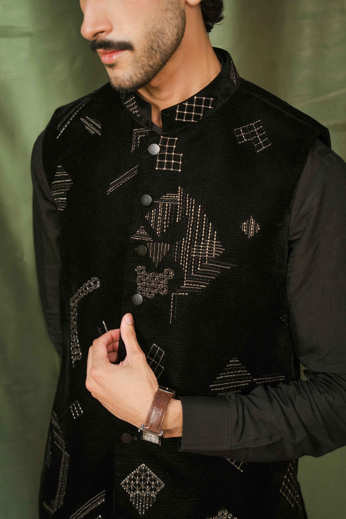 Embroidered Waistcoat - ST1WE-NAQ26WV1-2